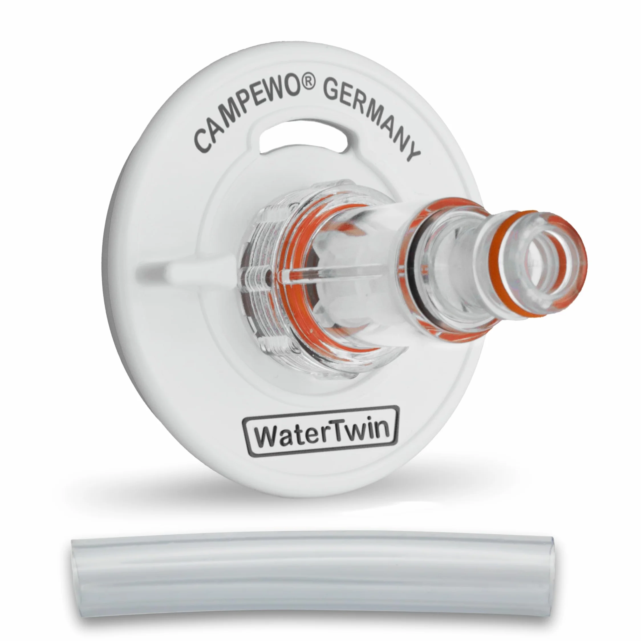 Tec4Camp® WATERTWIN-PRO 3-stykowy D:78 | adapter z filtrem do króćca wlewu wody | kompatybilny z nasadką wlewu paliwa Gardena adapter do napełniania | przyłącze kranu do przyczepy kempingowej lub