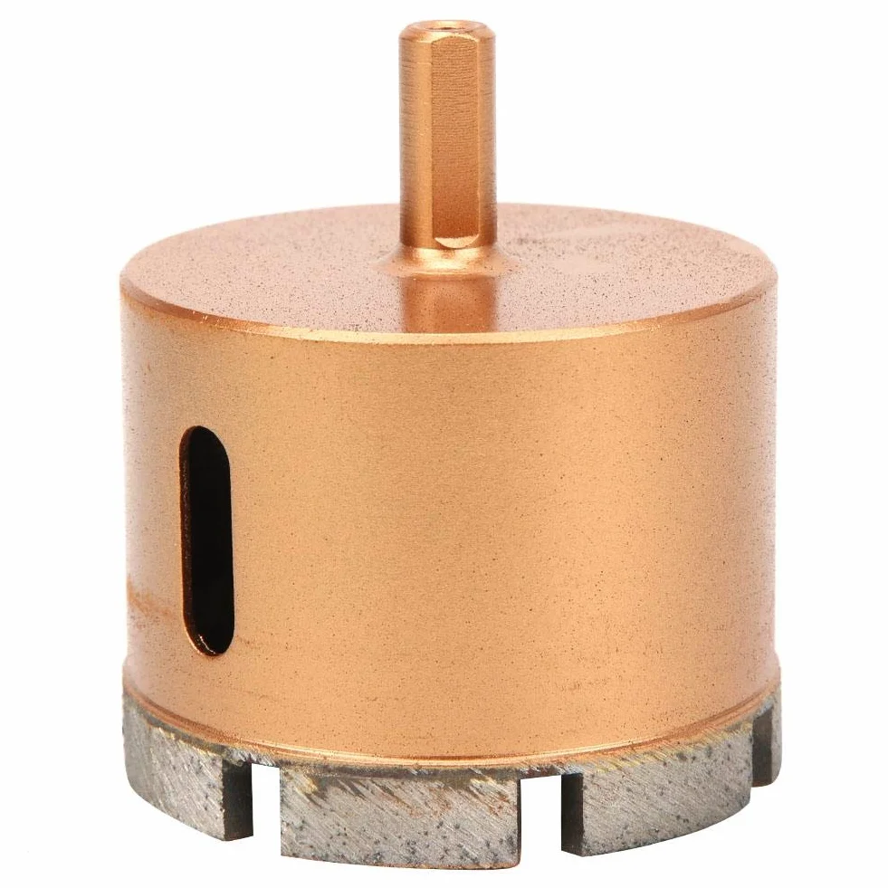 Wiertła diamentowe, trzpień trójkątny 65-75mm otwornice z wydrążonym rdzeniem do wiercenia w płytkach, betonie, cegle, szkle, marmurze i ceramice (70mm)