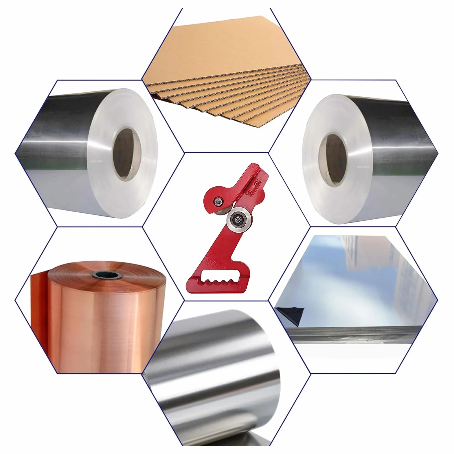 Nożyce Do Blachy Wytrzymały Dwukołowy Nóż Ciągowy | Regulowane Nożyce Do Cięcia Blachy Do Aluminium Stali Blachy Falistej Tektury I Kanałów Wentylacyjnych