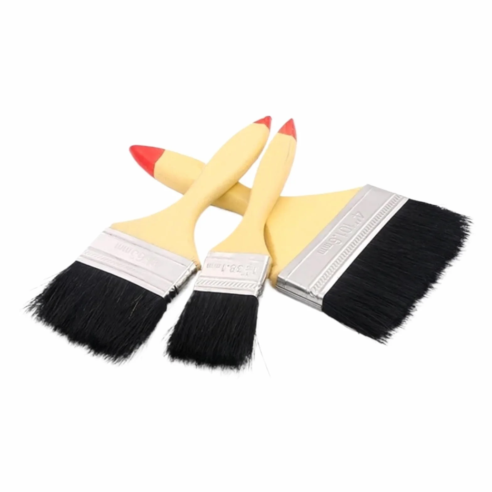 Zestaw 10 pędzli wełnianych z drewnianym uchwytem do malowania ścian i mebli, obrazów olejnych, narzędzi grillowania malarskich(2.5 inch(10pcs))