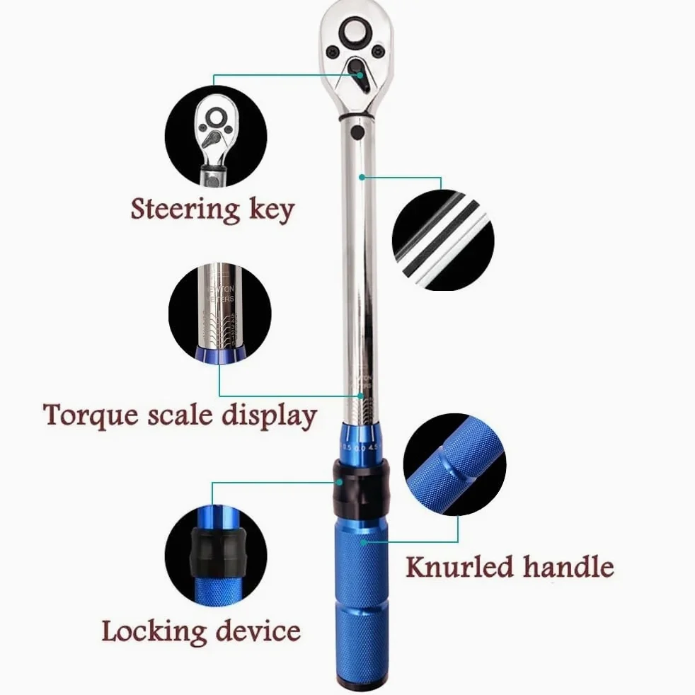 Telescopic Ratchet Klucz dynamometryczny 3/8" 5-60 Nm z magnetycznym gniazdem do świec zapłonowych konserwacji motocykli samochodowych Klucze dynamometryczne(7pcs)
