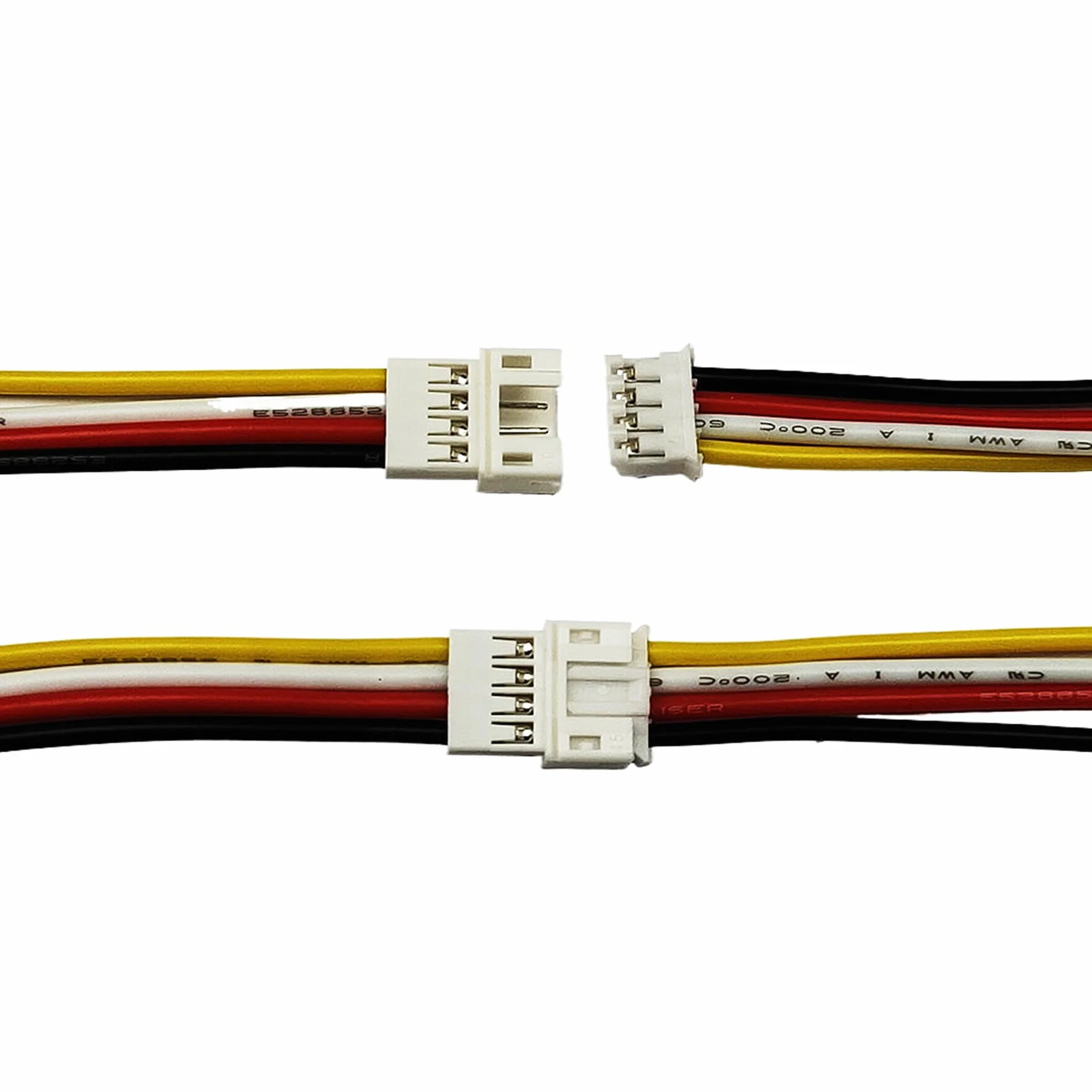 10 par mini Micro JST PH2,0 mm 4-pinowe męskie i żeńskie złącze wtykowe z 100 mm 22 AWG miękki silikonowy kabel do listwy świetlnej LED