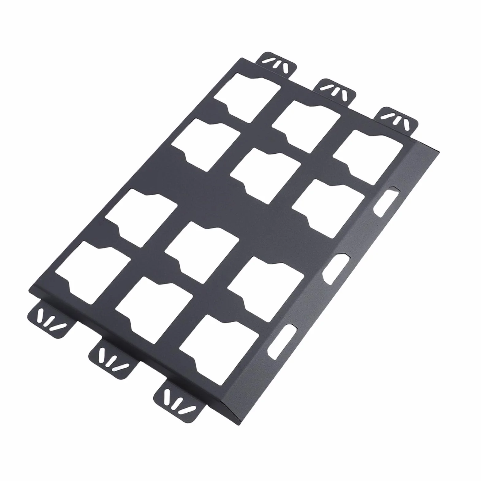 Generic Skrzynka Narzędziowa ze Stopu Aluminium Płyta Montażowa Wszechstronne Rozwiązanie do Przechowywania do Domowego Warsztatu Montaż ścienny lub Podłogowy 13,4 X 21,9 Cala (BLACK)