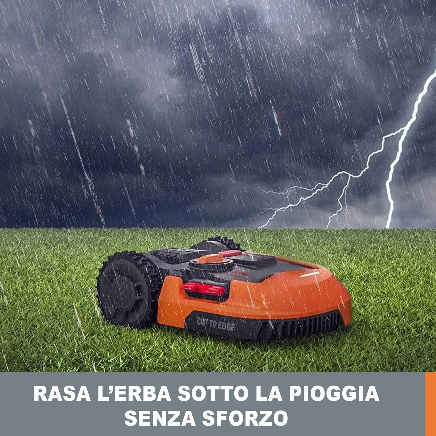 Worx Landroid Vision Robot Koszący 46x62,6x26,5 cm 13,5 kg Czarny Pomarańczowy