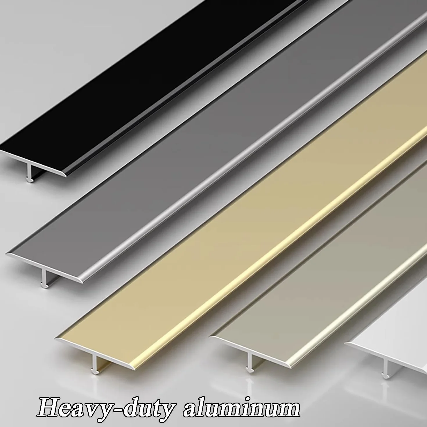 Ciemnoszara aluminiowa listwa wykończeniowa T do płytek drewnianych podłóg betonowych - 50 mm (2 cale) x 0,9 m osłona krawędzi łatwa instalacja, idealna do renowacji domu