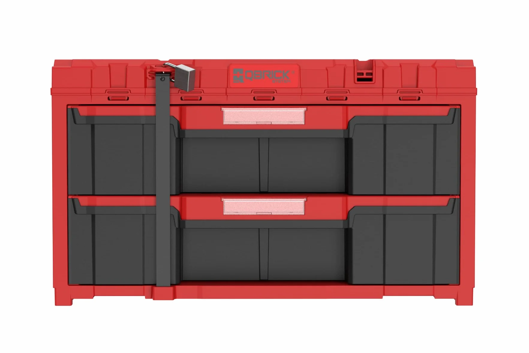 QBRICK SYSTEM One Drawer 2 Skrzynka narzędziowa 2.0 Czerwony Ultra HD 587 x 380 x 340 mm
