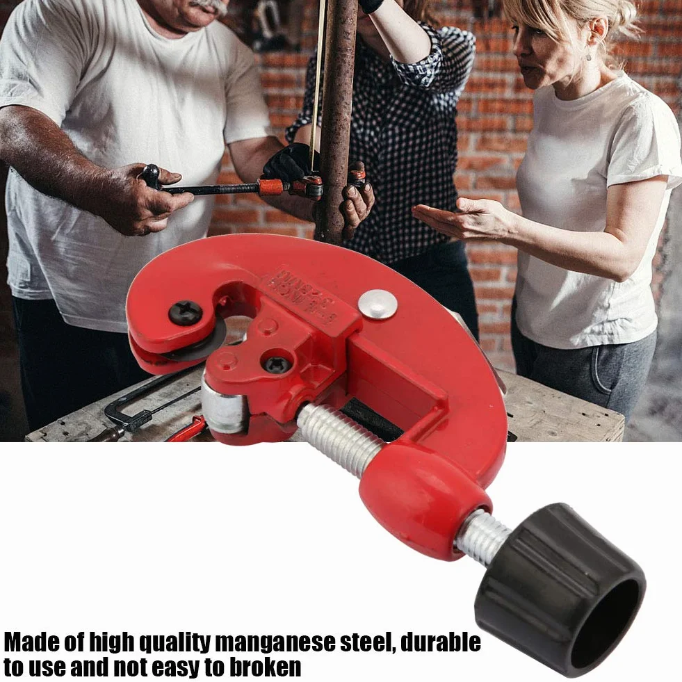 Kupferrohrschneider Tragbares Rohrschneidewerkzeug aus Manganstahl für PPR-Rohre aus Aluminiumrohr-Wellrohr(Red)