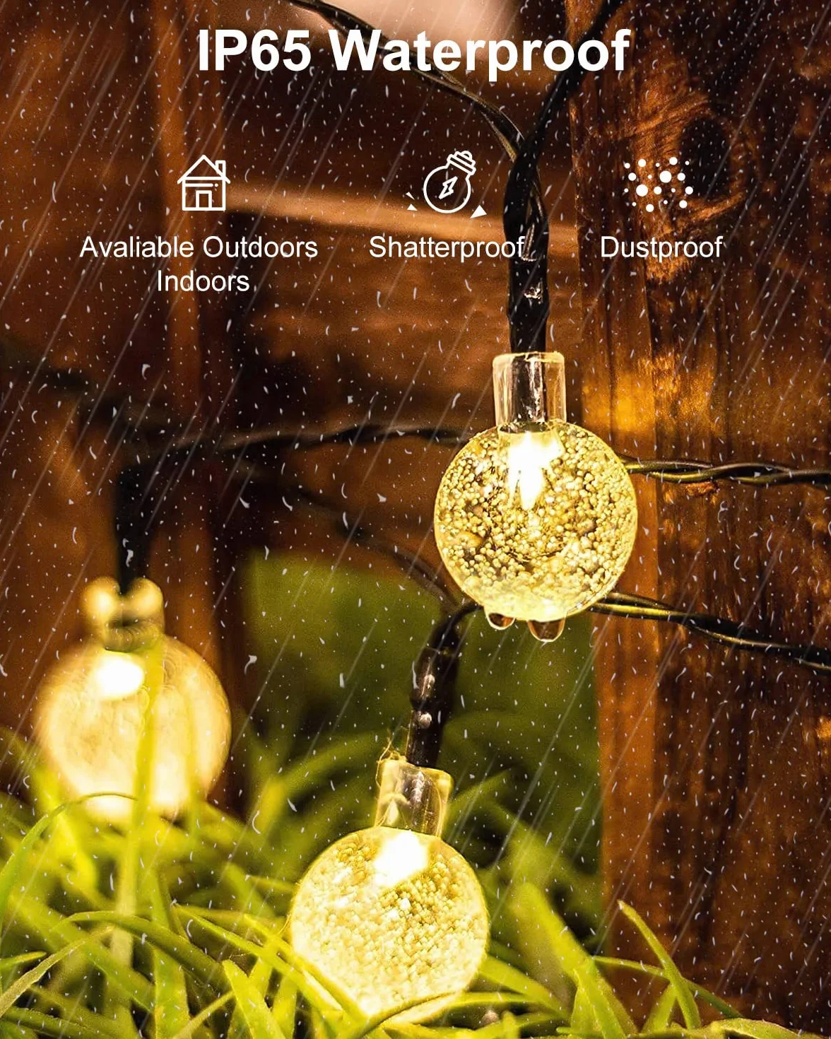 TANBOW SłOneczne łAńCuchy śWietlne, 15m 100 Leds, Wodoodporne Z 8 Trybami OśWietlenia łAńCuchy śWietlne Na Balkon, OgróD, Drzewa, Dekoracje Na Patio (CiepłA Biel)