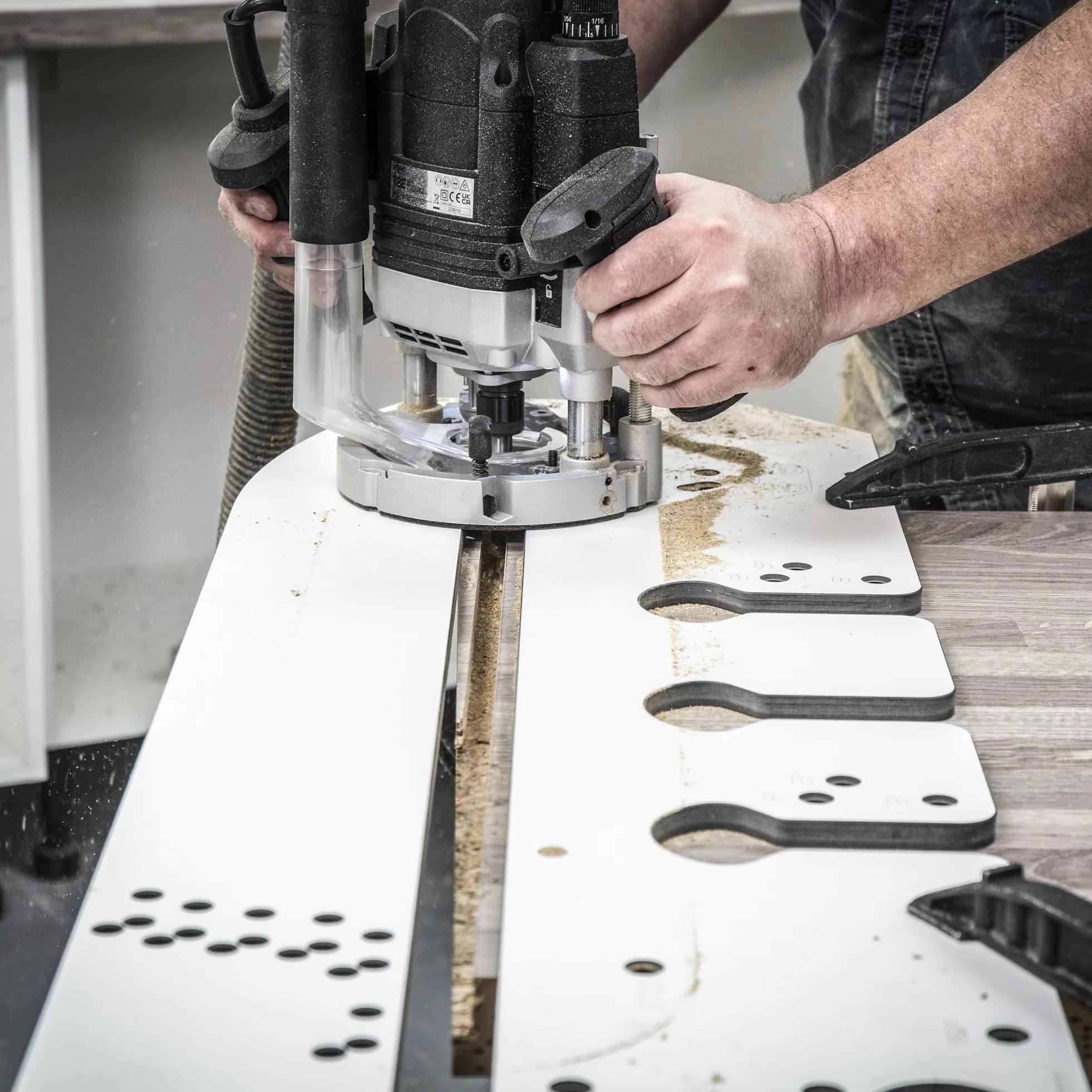 Trend Professional Szablon do Blatów Kuchennych z Wielu Materiałów do Połączeń na Zakładkę, Do Blatów do 950mm, Technologia Wyrównania Krawędzi Przedniej, KWJ950/PRO