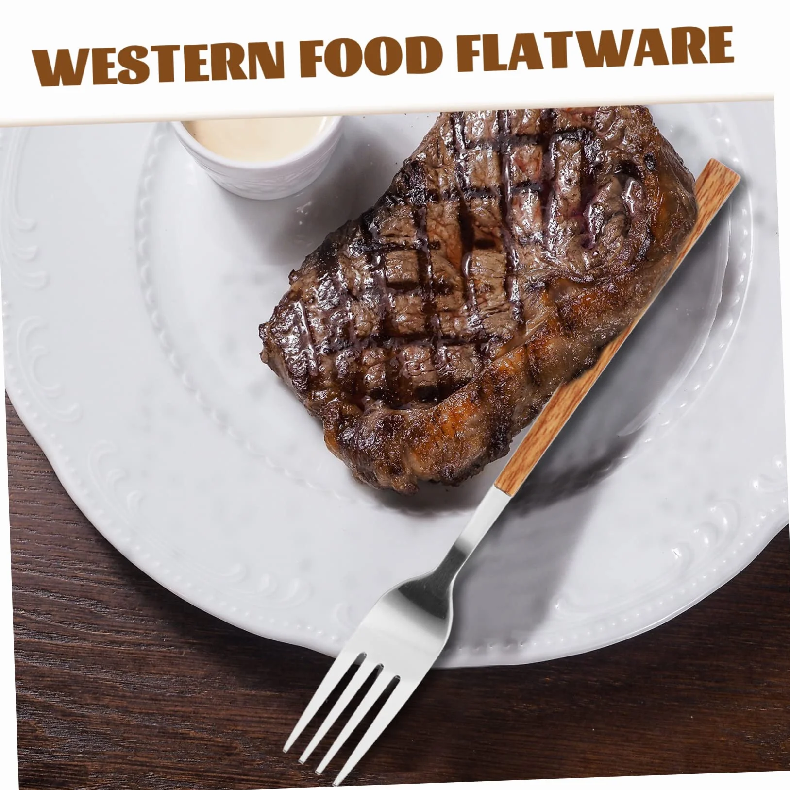 Widelec do steków ze stali nierdzewnej ergonomiczny do użytku domowego i restauracyjnego