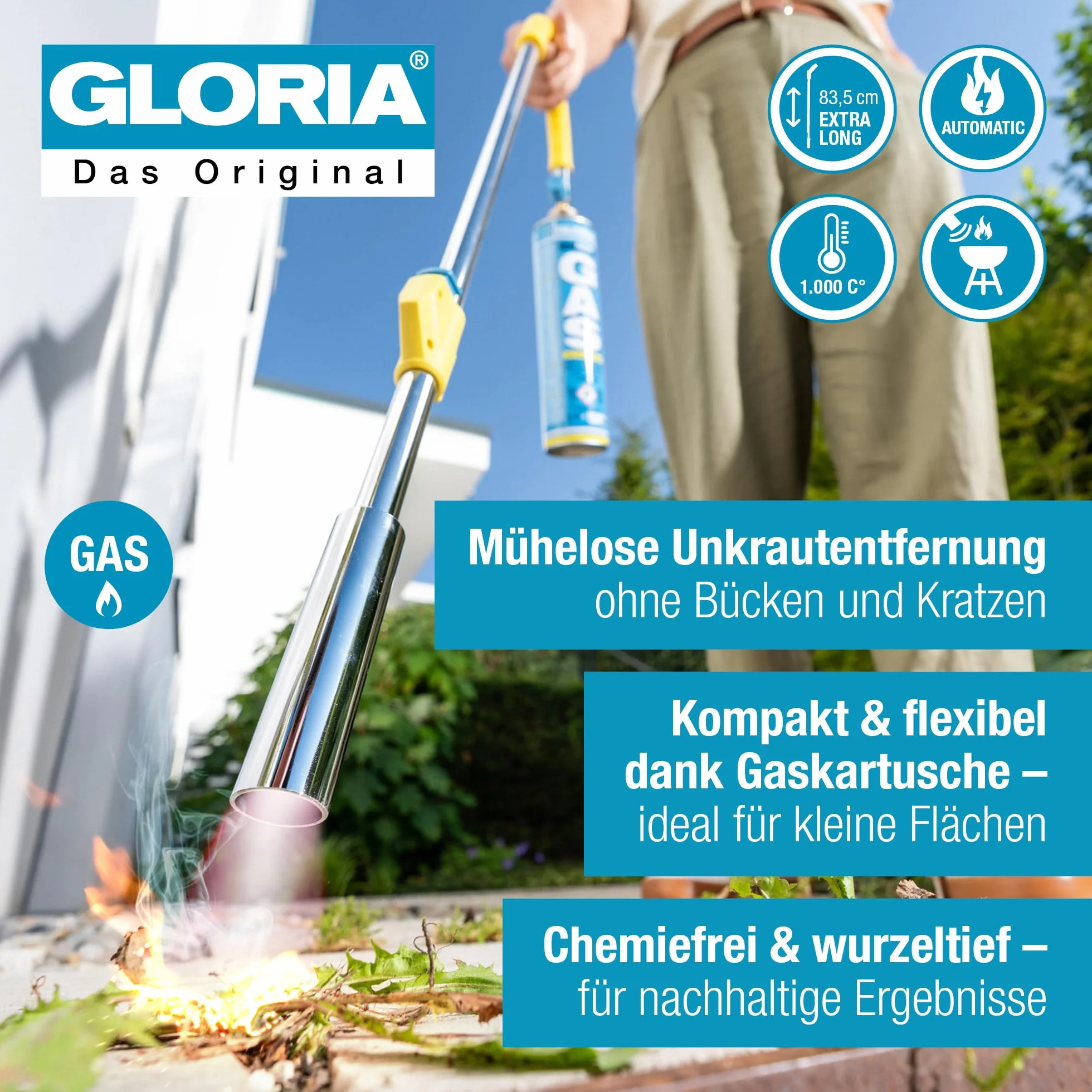 Gloria Thermoflamm Bio Classic Plus Odchwaszczarka gazowa Wypalarka do chwastów