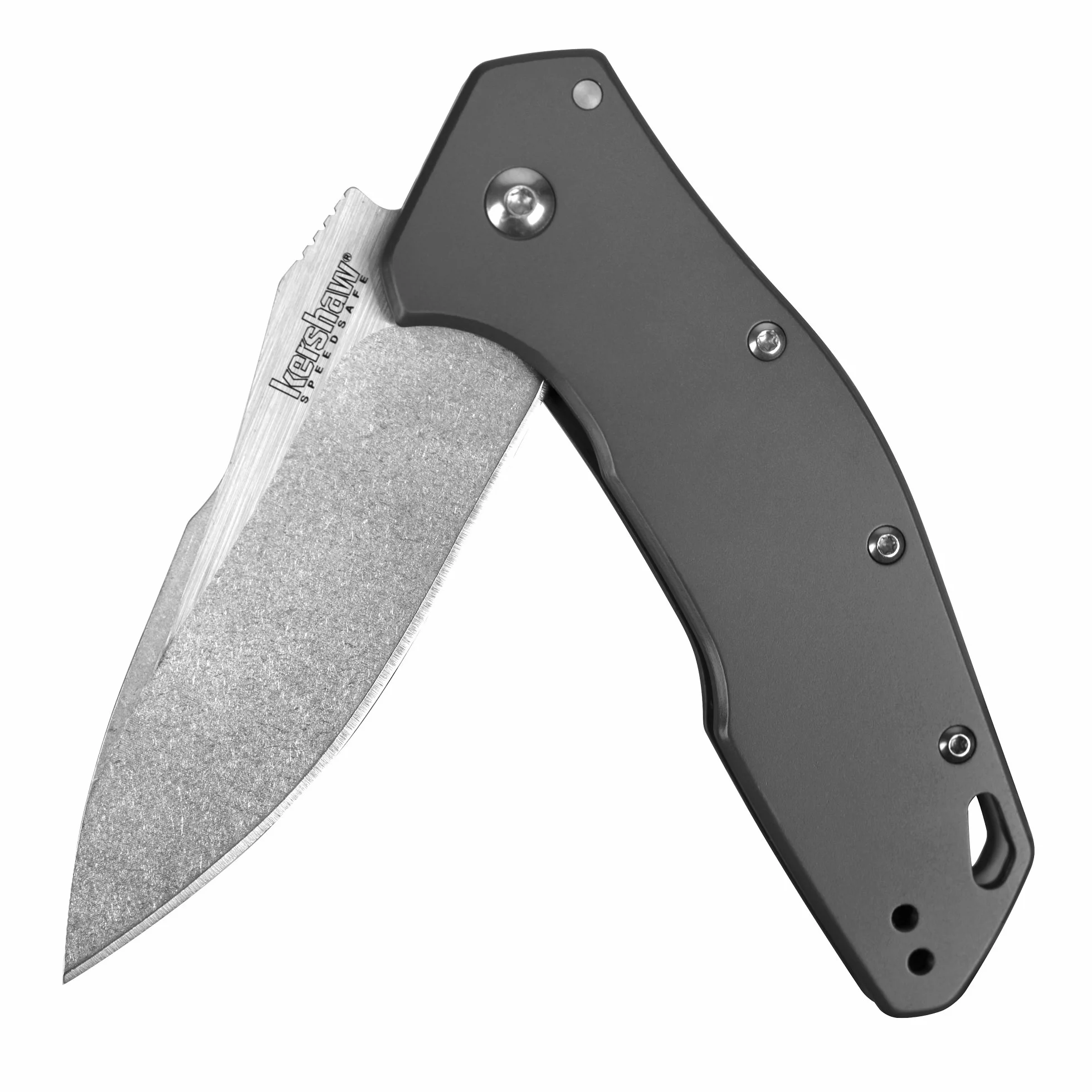 Kershaw 1881 nóż jednoręczny ERIS stal 8Cr13MoV SpeedSafe Frame Lock powłoka tytanowa uchwyt stalowy klips nóż, niebieski, M