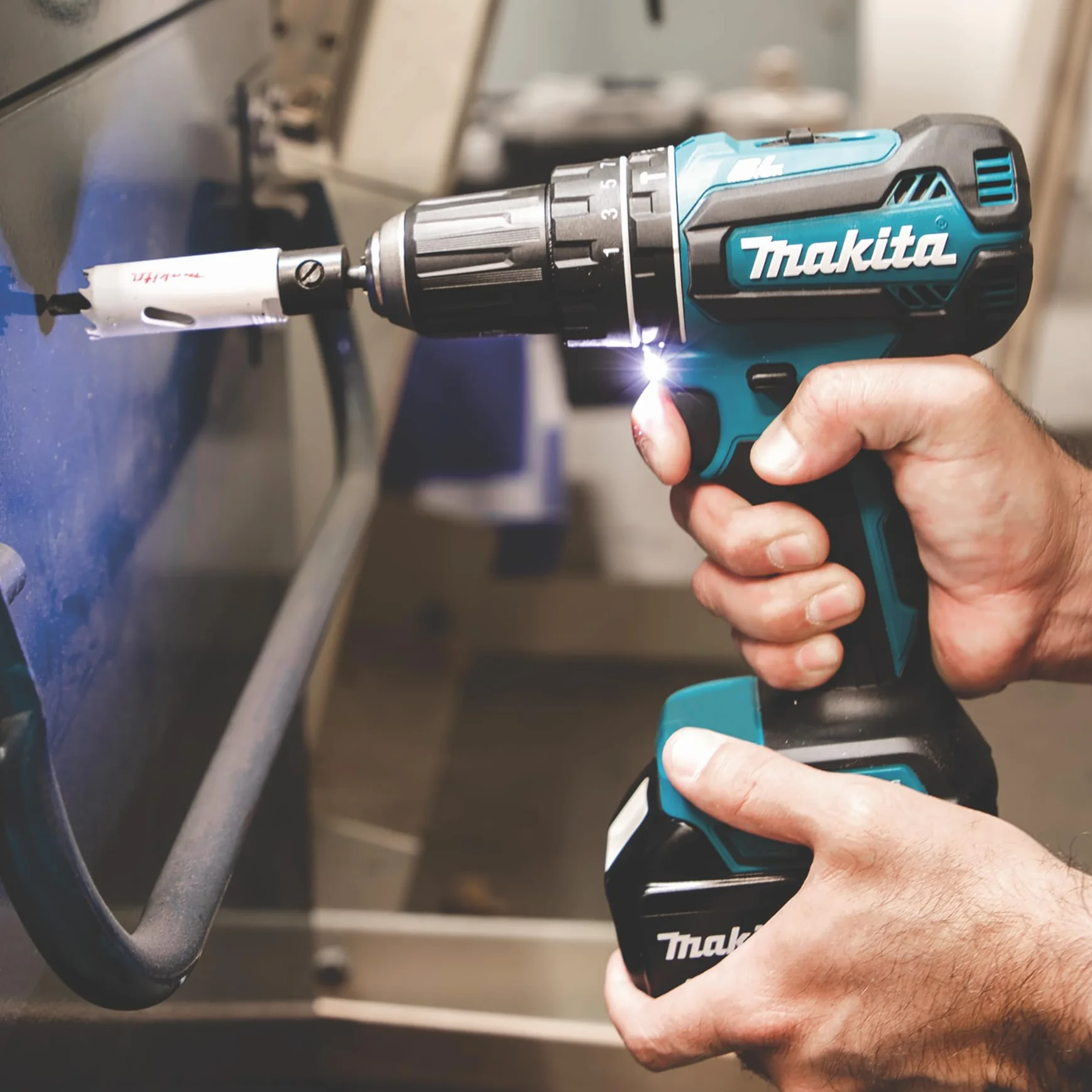 Makita Dhp485Rtj Wkrętarka, Zielony/Czarny, ‎25 x 7,9 x 18 cm; 1,8 kg