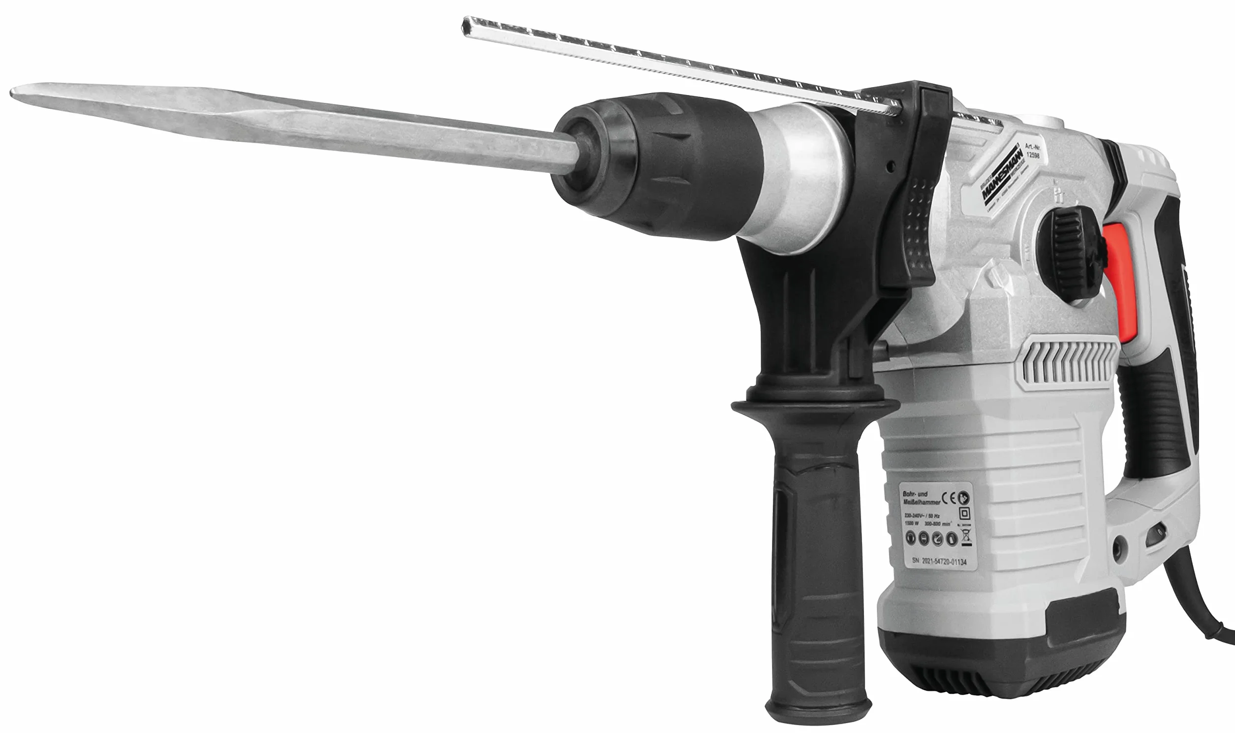Brüder Mannesmann M12598 1500 W elektroniczny młot udarowo-obrotowy, szary