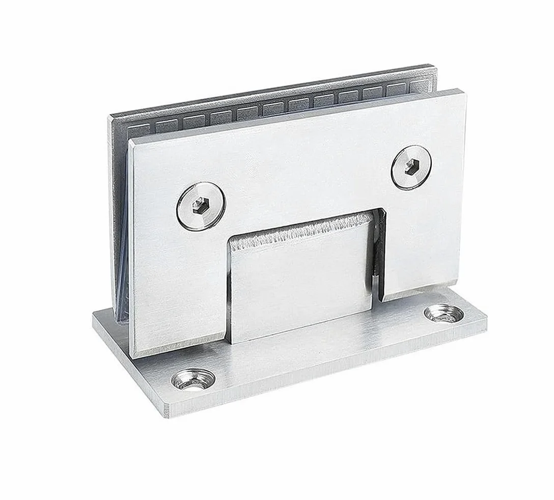 2 szt. Zawiasy do szklanych drzwi bezramowych 180 stopni ze stali nierdzewnej(Brushed Steel)
