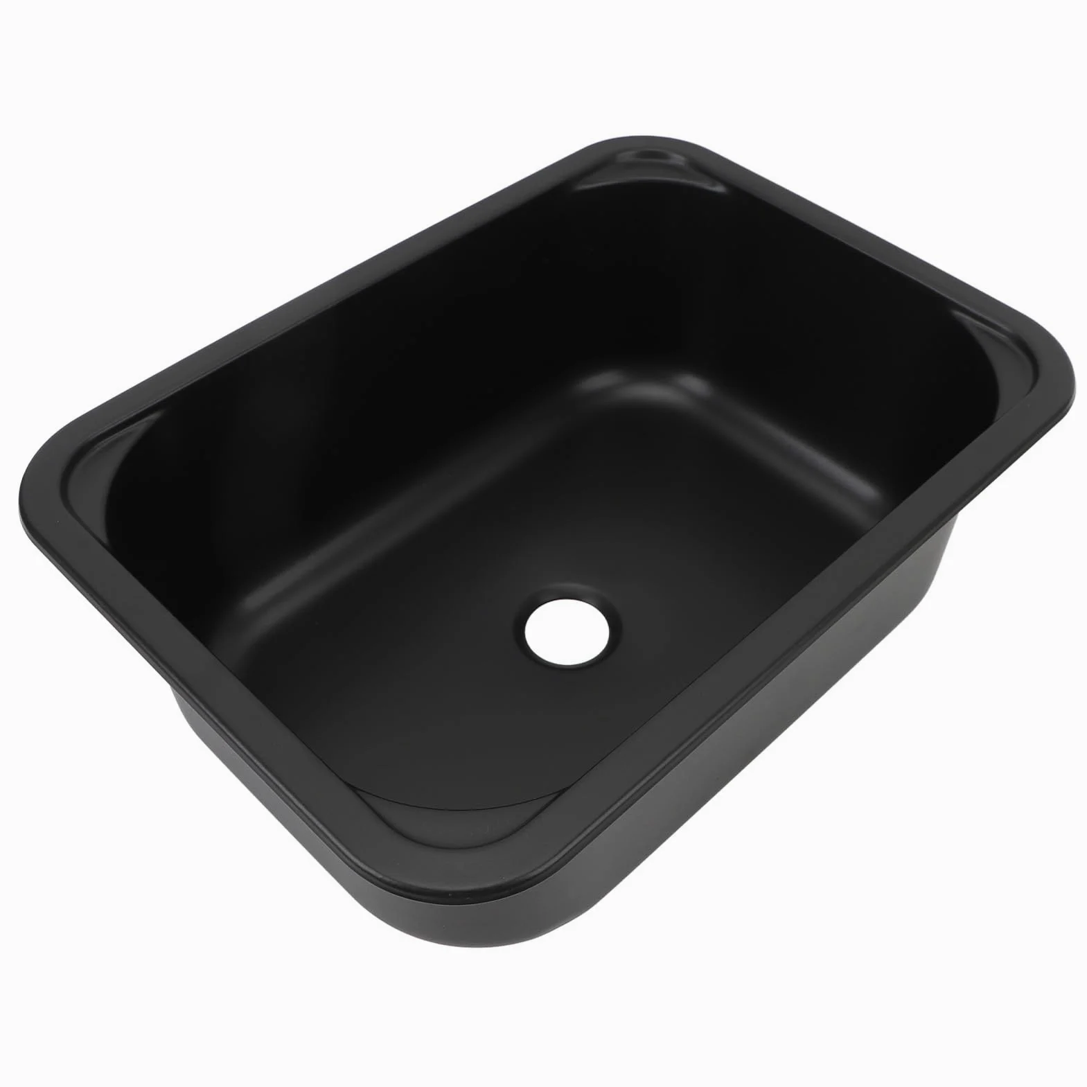 Dilwe Zlew do Samochodu Kempingowego, Zlewozmywak do Samochodu Kempingowego ze Stali Nierdzewnej 304, 15 X 11 X 5,7 Cala, Pojedyncza Komora 12 L, Otwór Spustowy 40 Mm, Wpuszczana Konstrukcja Kuchni