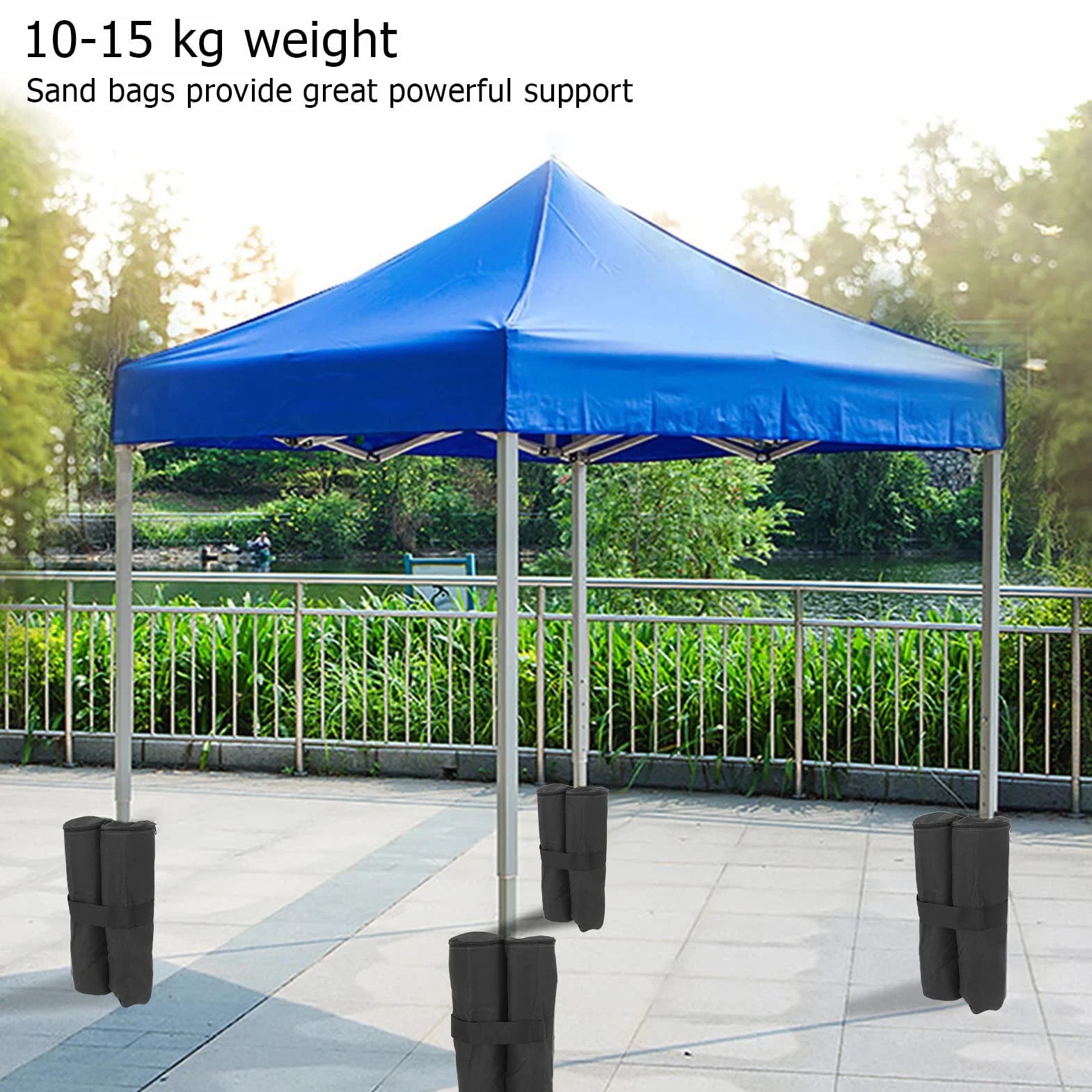 Worki obciążeniowe piaskowe Oxford 600D wiatroszczelne wodoodporne 10-15 kg czarny