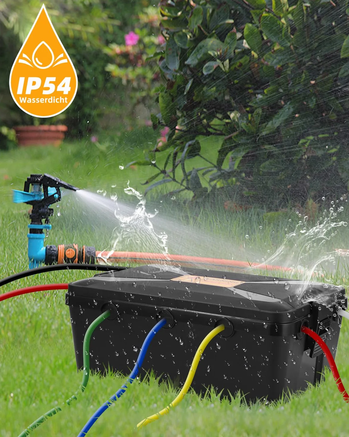 Skrzynka Elektryczna na Zewnątrz IP54 Wodoodporna 32x22x13cm, Ekstra Duża Obudowa na Kable, Wodoszczelna Puszka Rozdzielcza Ogrodowa, Ochrona Gniazd przed Deszczem i Śniegiem, Puszka rozdzielcza