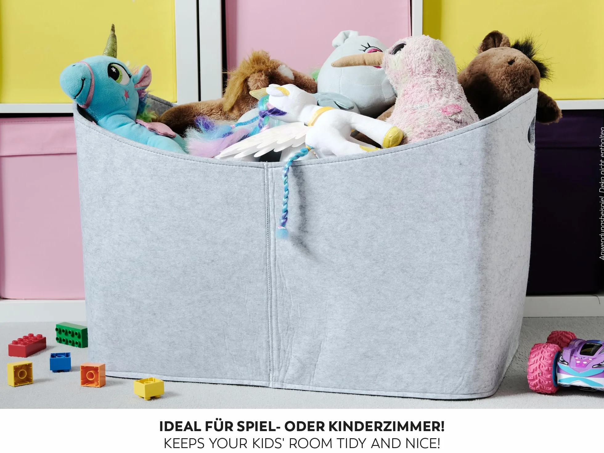 Rubberneck Filcowa torba na kłody XXL - do przechowywania drewna opałowego, dzienniki - 63 x 40 x 42 cm (szara)