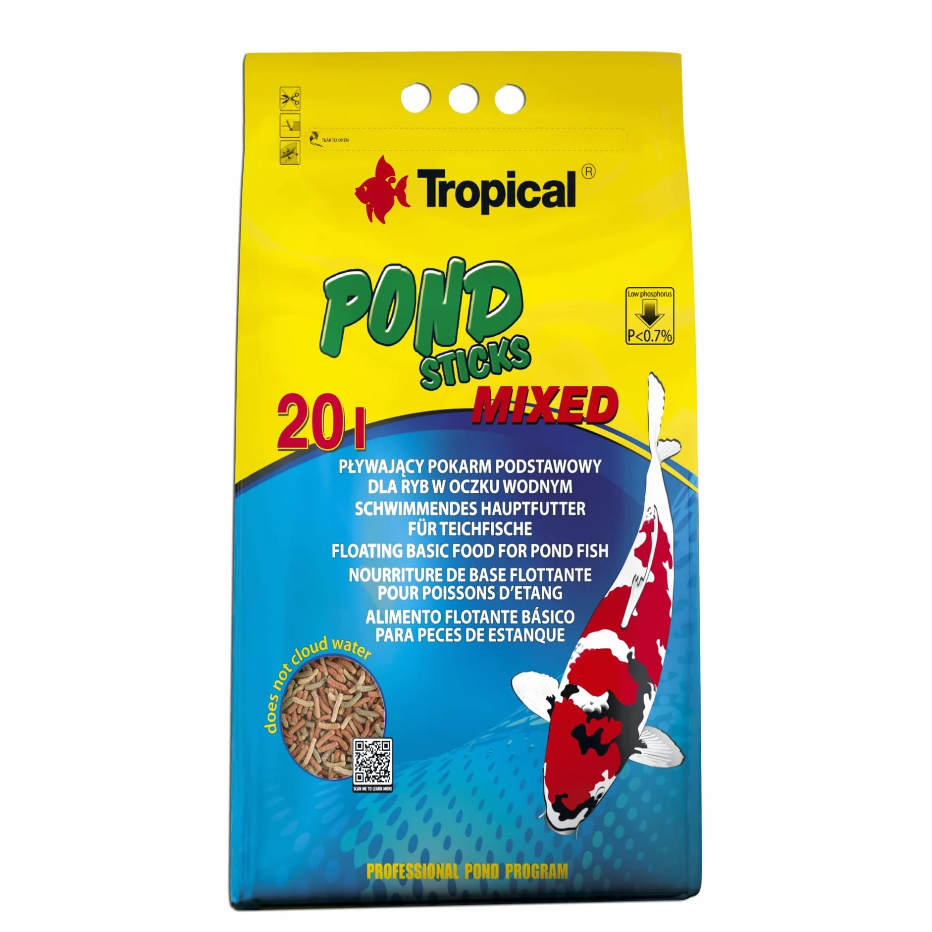 Tropical Pond Sticks Mixed 20L 1600g Wieloskładnikowy pokarm