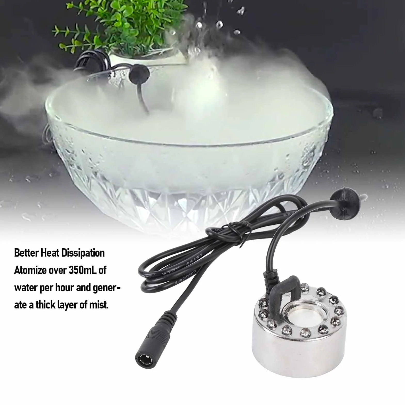 Producent Mgły, LED Kolor Zmieniający Mgłę Atomizer Nawilżacz Powietrza, Miniaturowy Maszyna Mgiełka Do Oczka Wodnego, Kryty Fontanna Wodna Mister Fogger do Oczka Wodnego,