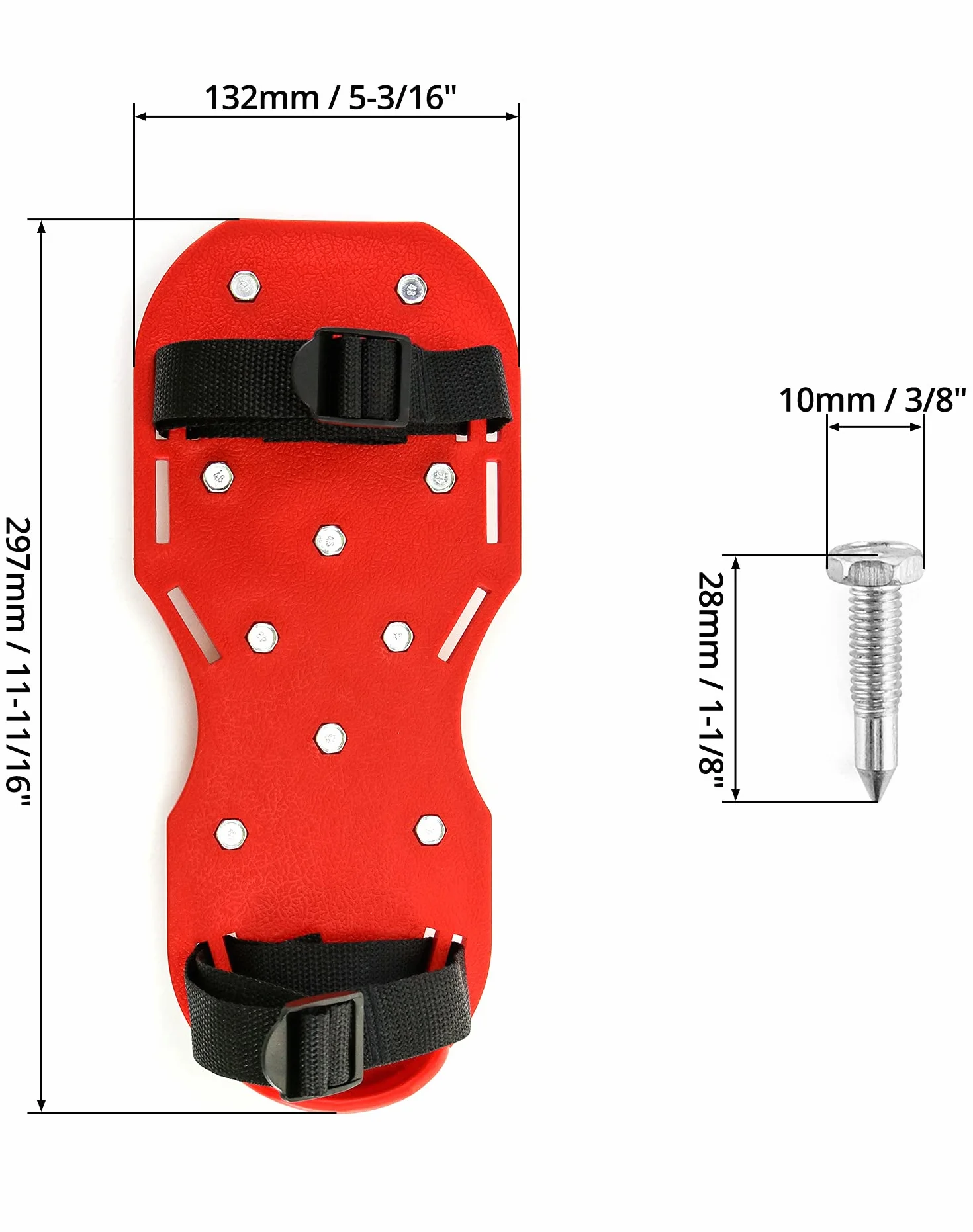 QWORK Buty Gunite z kolcami 2,5 cm do podłóg epoksydowych, zielony (para)