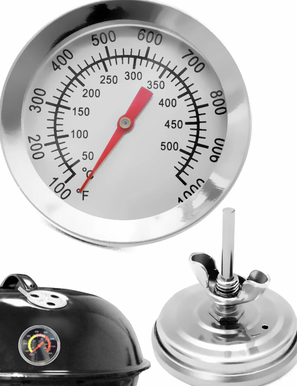 Analogowy termometr do grilla odporny na temperaturę 10°C - 350°C
