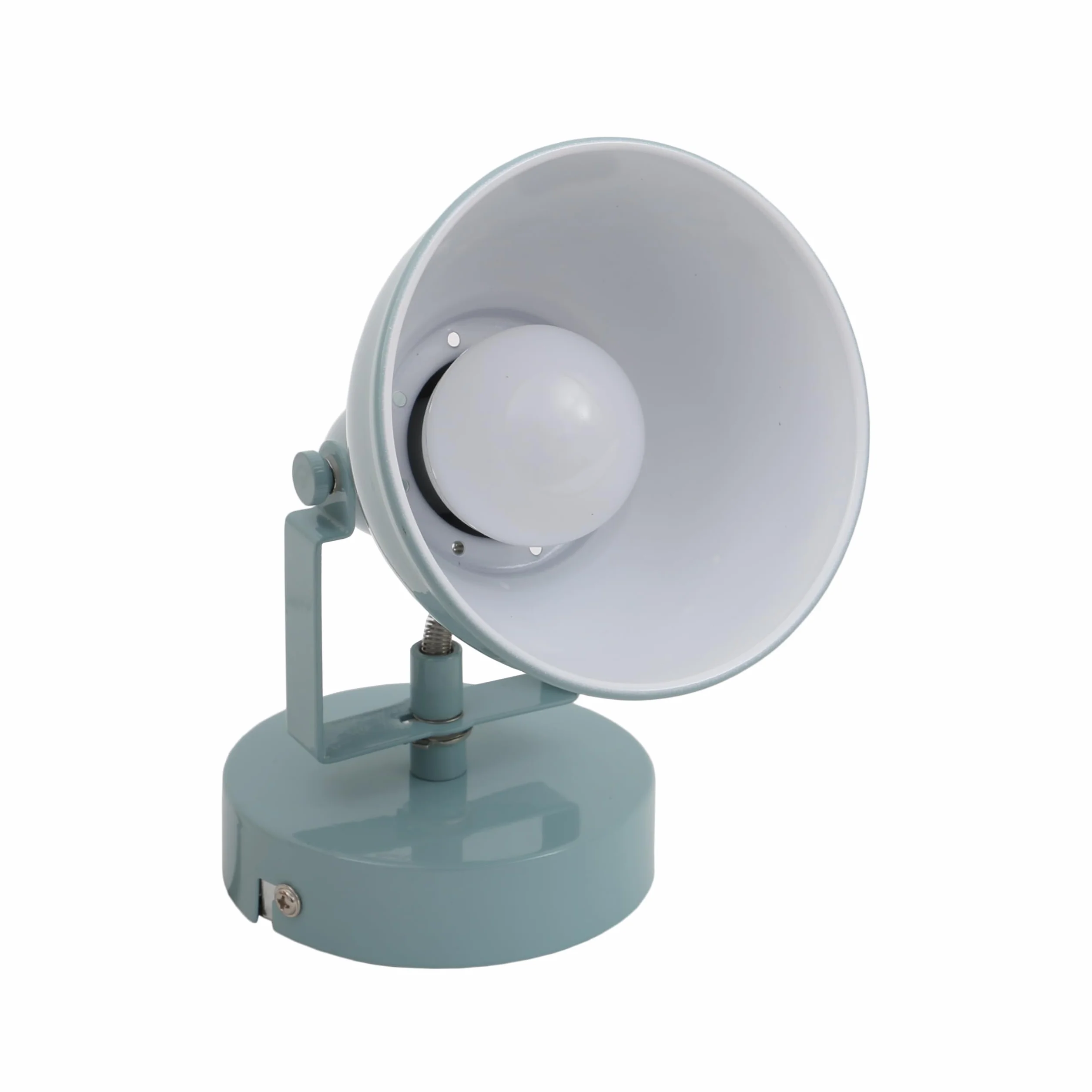 Briloner Lampa Ścienna Retro/Vintage z Obrotowym Reflektorem | Miętowo-Biała | Oprawka E14 | Maks. 40 W | Metalowa | Do Salonu, Sypialni, Korytarza | 15,6x10 cm