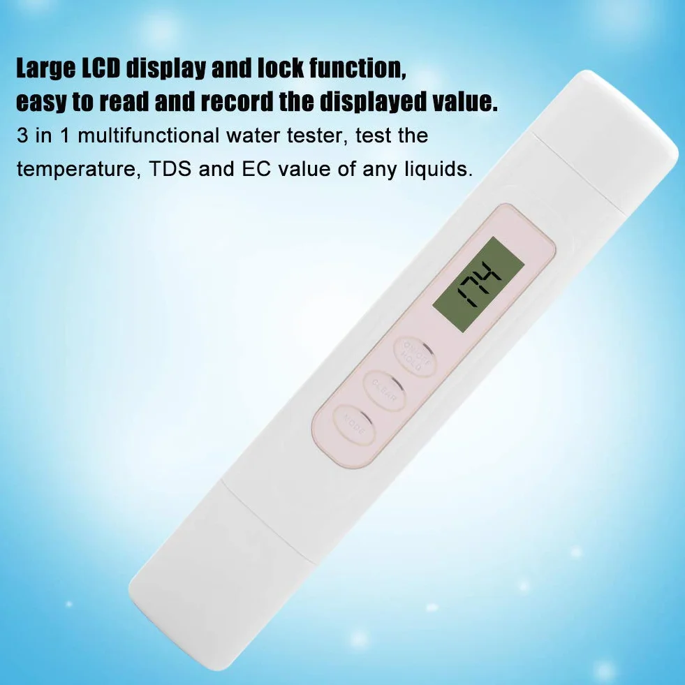 TDS EC Tester LCD cyfrowy miernik jakości wody 0-9990 PM