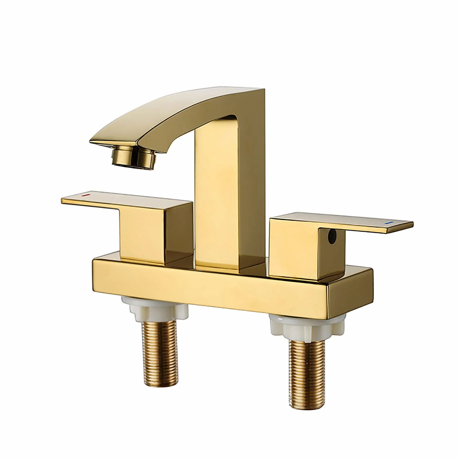 Bateria umywalkowa bateria umywalkowa mosiężna bateria umywalkowa ciepła i zimna bateria umywalkowa bateria stojąca bateria umywalkowa z podwójnym uchwytem, Gold Ye
