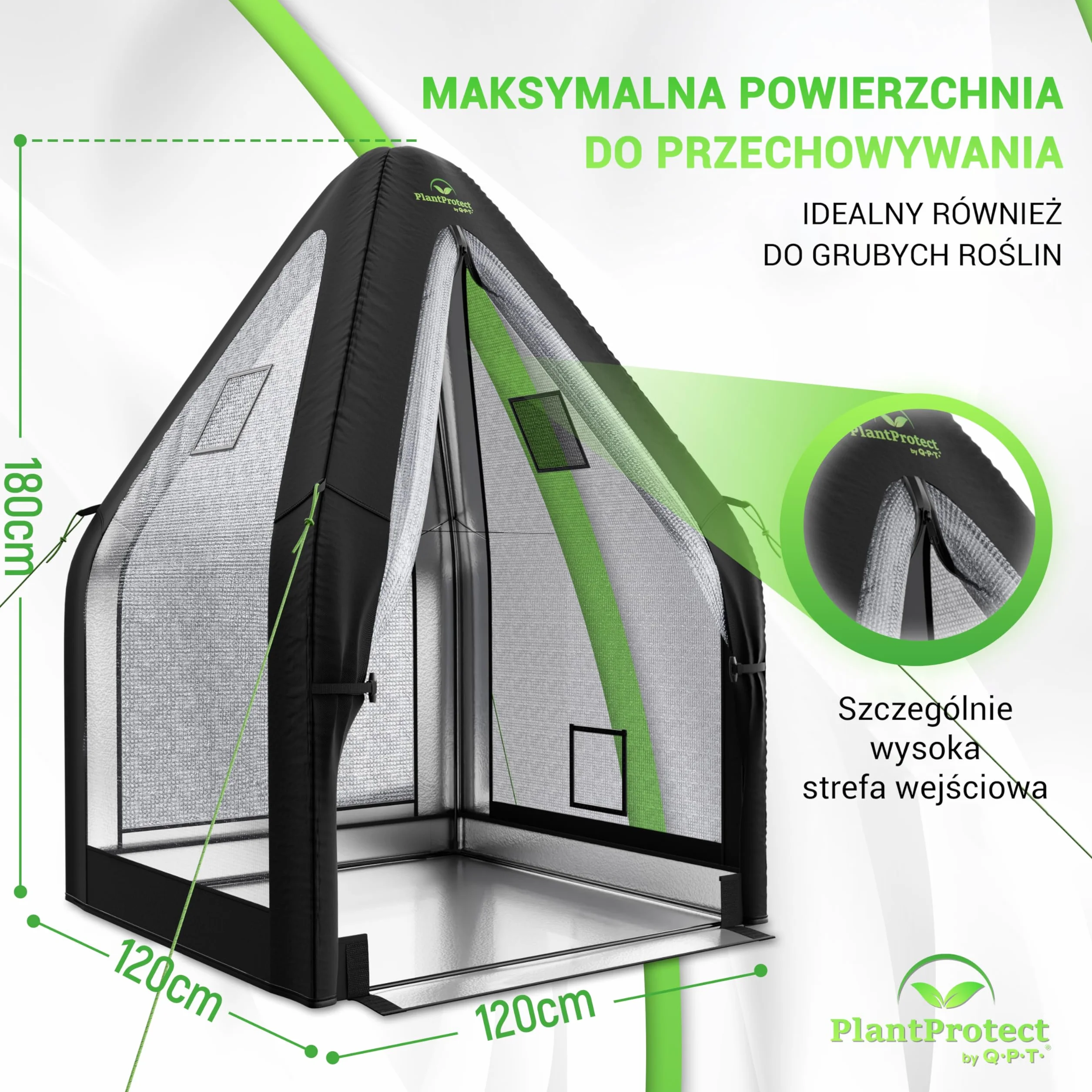 Q.P.T. Namiot zimowy dla roślin - Ochrona przed wiatrem i deszczem (Folia bąbelkowa)