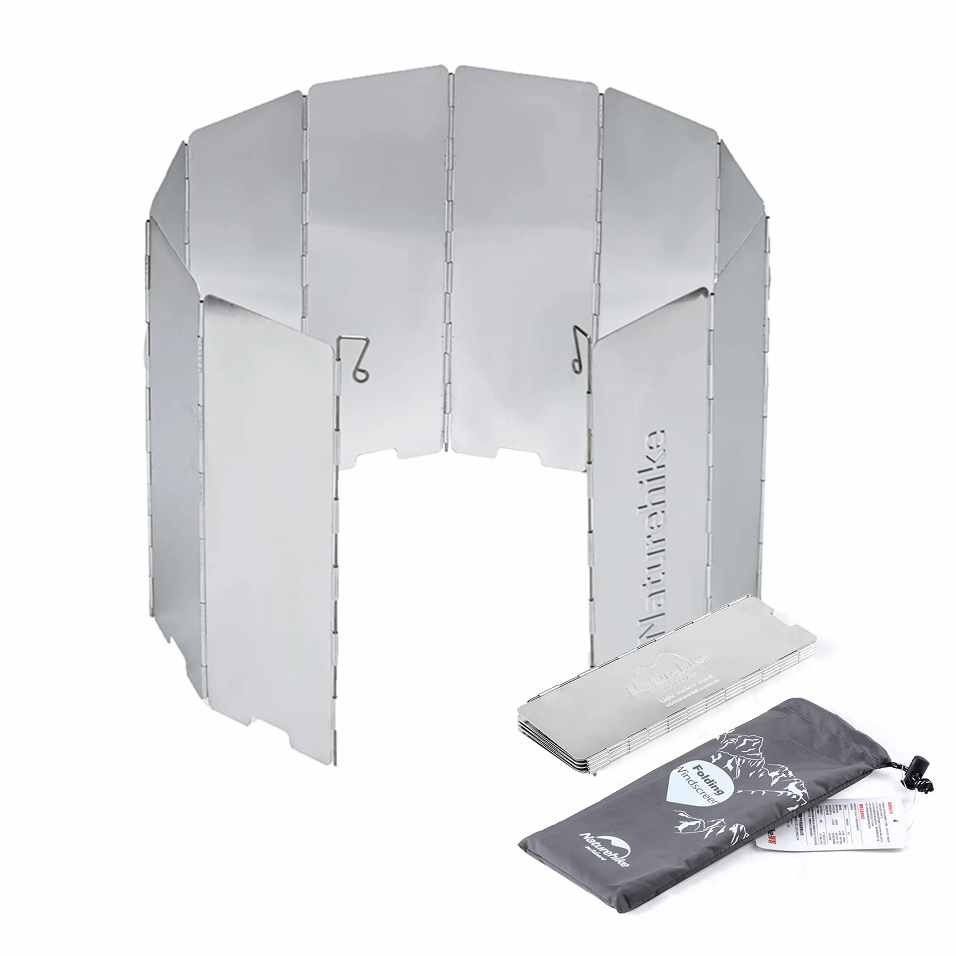 Naturehike 10-płytowa aluminiowa osłona kuchenki kempingowej składana z torbą