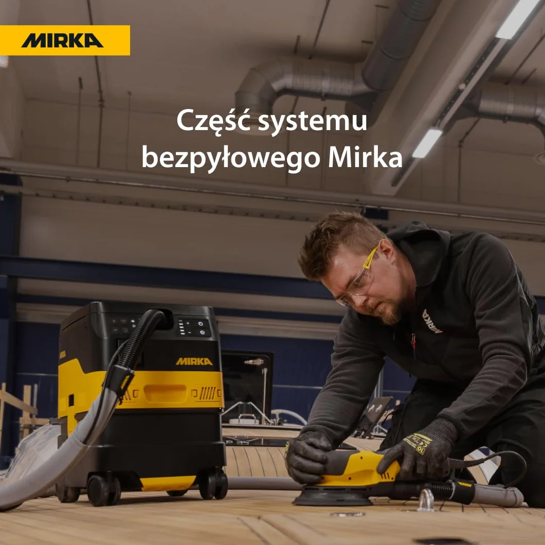 MIRKA DEXOS 1217 AFC - odkurzacz przemysłowy klasy M z automatycznym systemem czyszczenia i wężem 4 m - do szlifierek i warsztatów