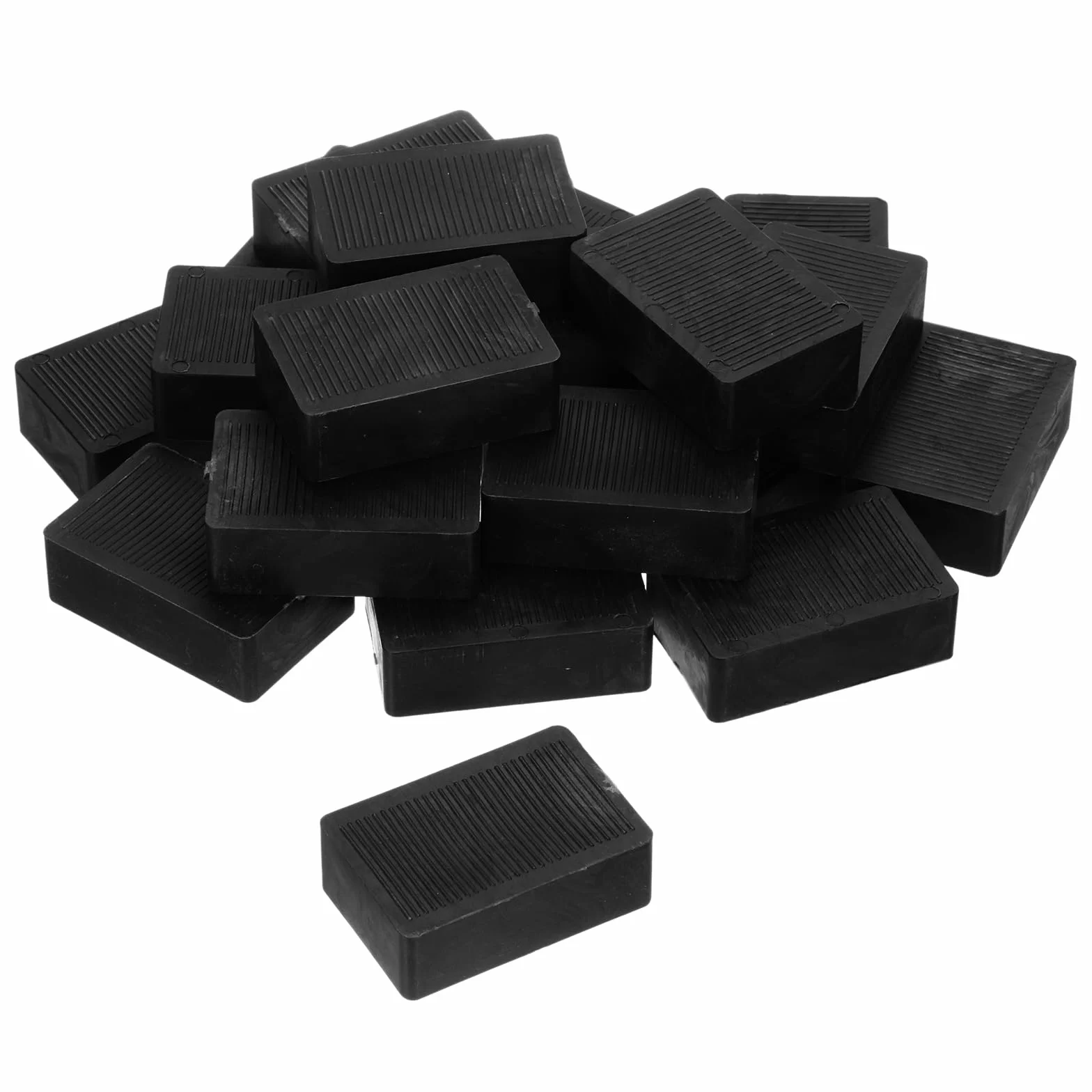 QUARKZMAN 50 sztuk podkładek dystansowych z tworzywa sztucznego, 60 x 40 x 20 mm, kliny dystansowe, kliny, klocki dystansowe, kliny, podkładki dystansowe, czarne