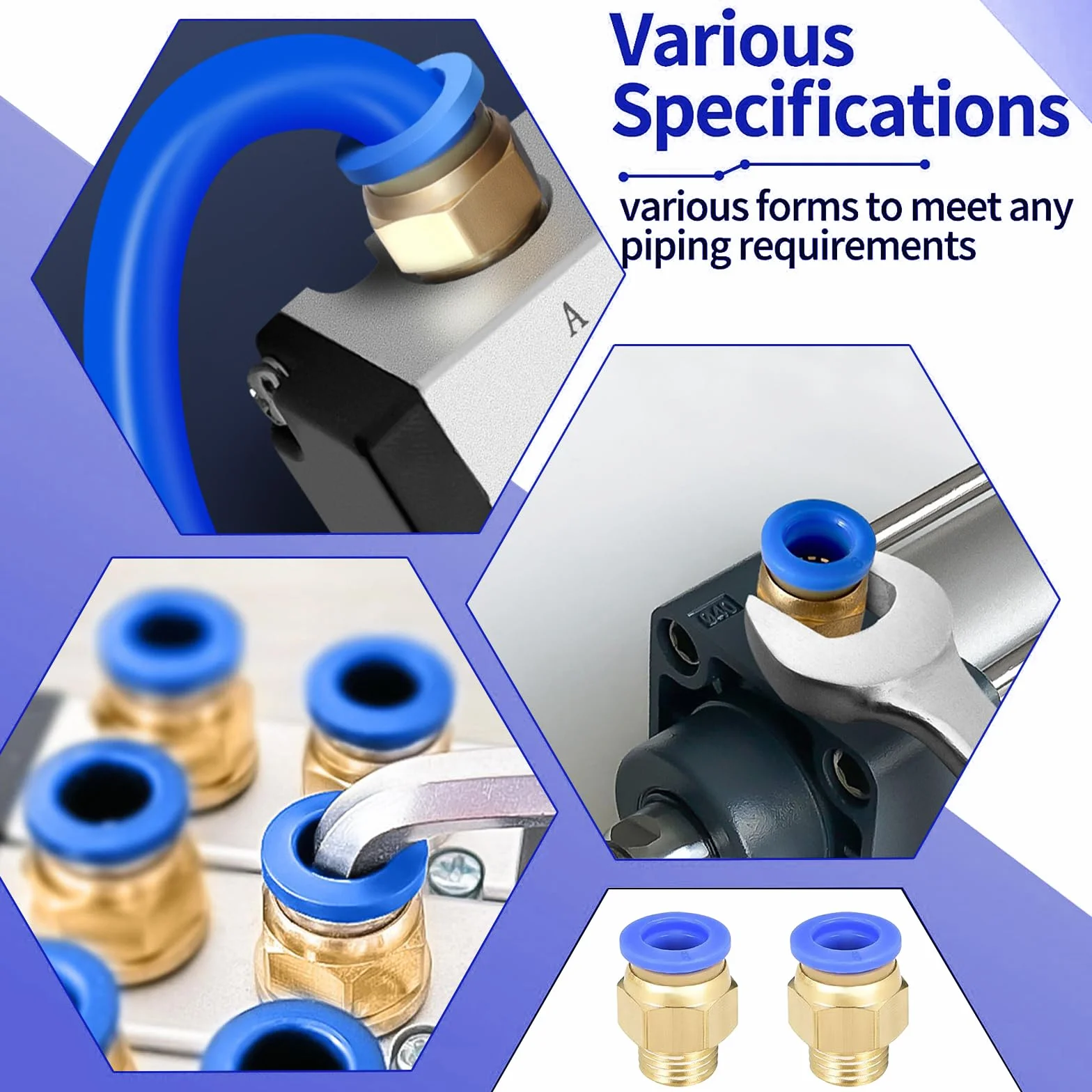 30 sztuk złączy pneumatycznych 6 mm G1/8" BSP gwint zewnętrzny szybkozłączka mosiężna prosta złączka pneumatyczna do urządzeń automatyki tchawicy