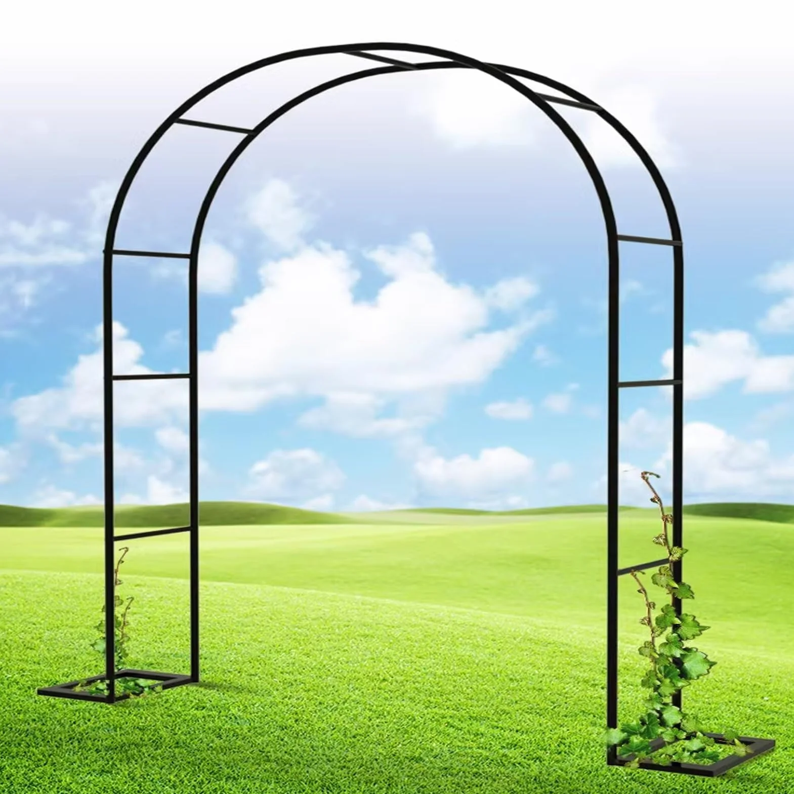 Łuk ogrodowy metalowa rama pergola altanka krata dla roślin 240x220x40 cm