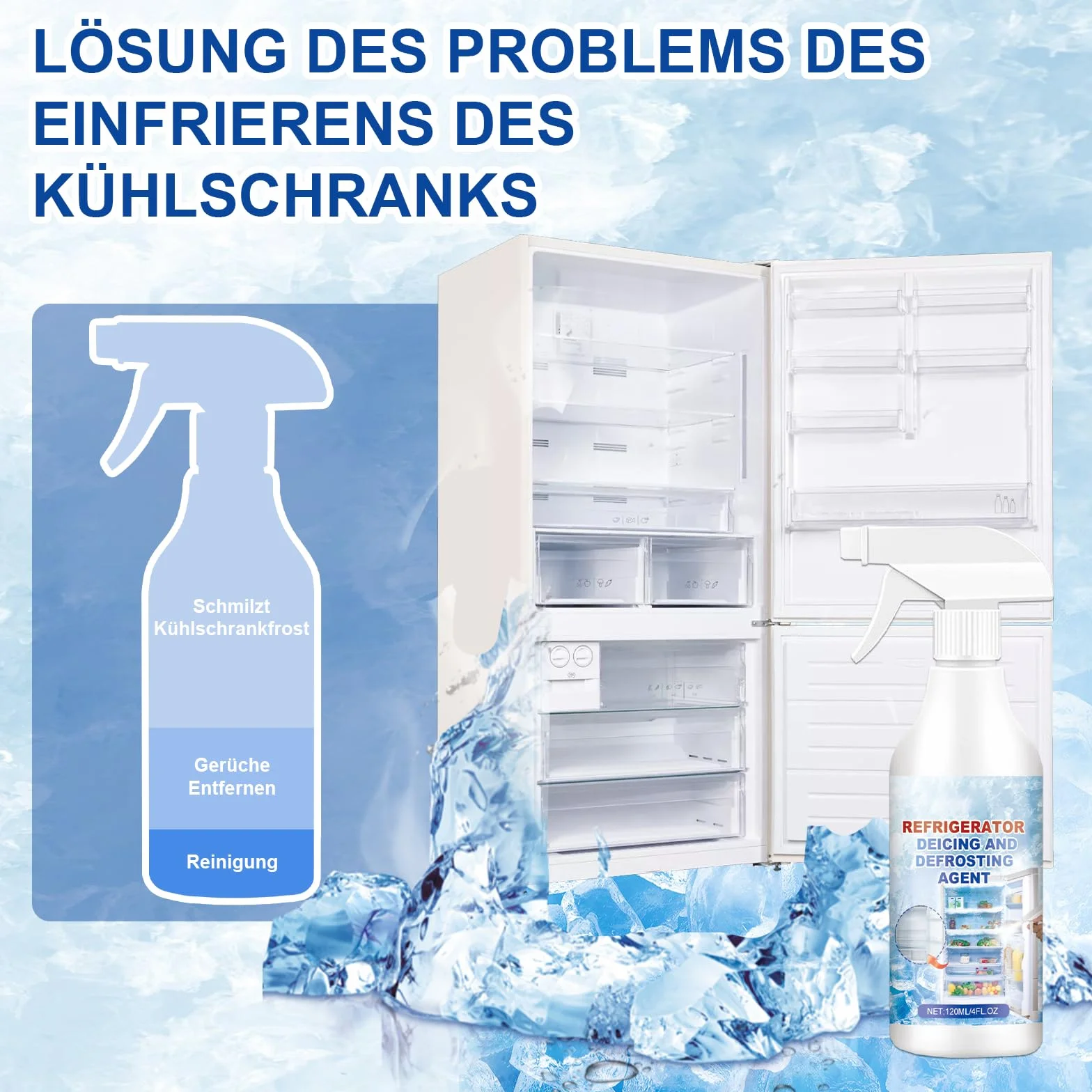 Spray do odszraniania lodówki i zamrażarki 120ml