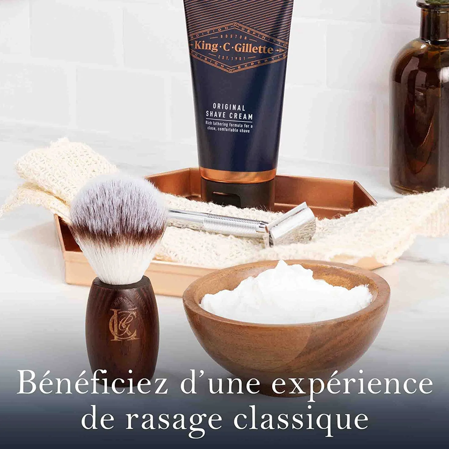 King C. Oryginalny krem do golenia Gillette, 175 ml, do profesjonalnego golenia