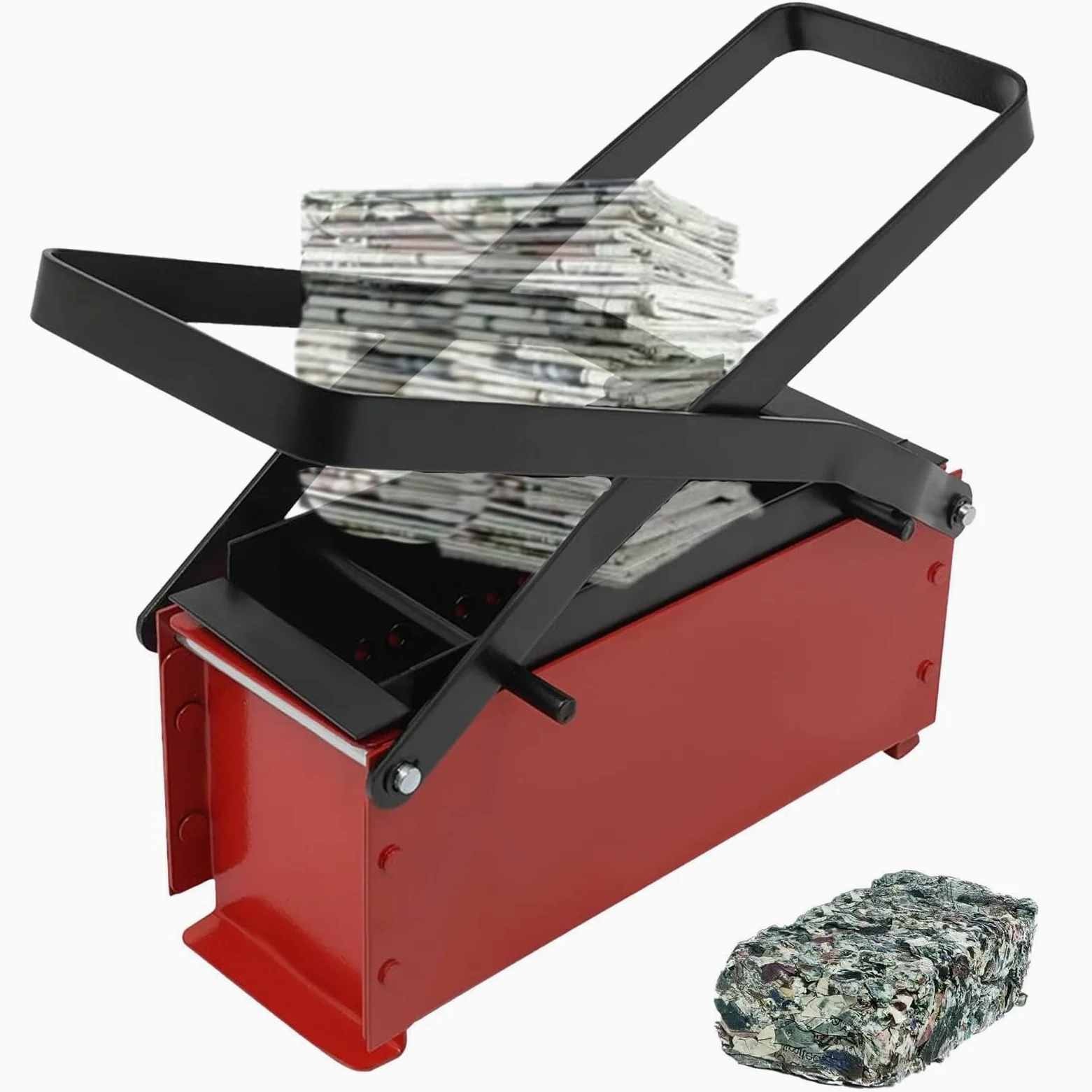 Maszyna do produkcji cegieł papierowych, przenośna prasa do brykietów, trwałe narzędzie do recyklingu o kompaktowej konstrukcji do ekologicznych projektów domowych, łatwe użytkowanie kominka i ogrodu