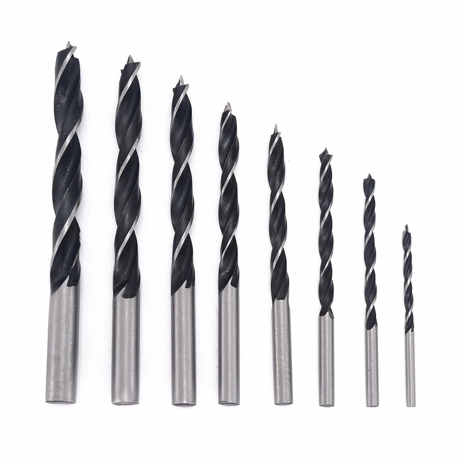 Zestawy wierteł 8 sztuk zestawu wierteł ze stali wysokowęglowej Metalowe drewno Wiertło spiralne Narzędzie do wiercenia w drewnie 3/4/5/6/7/8/9/10 mm