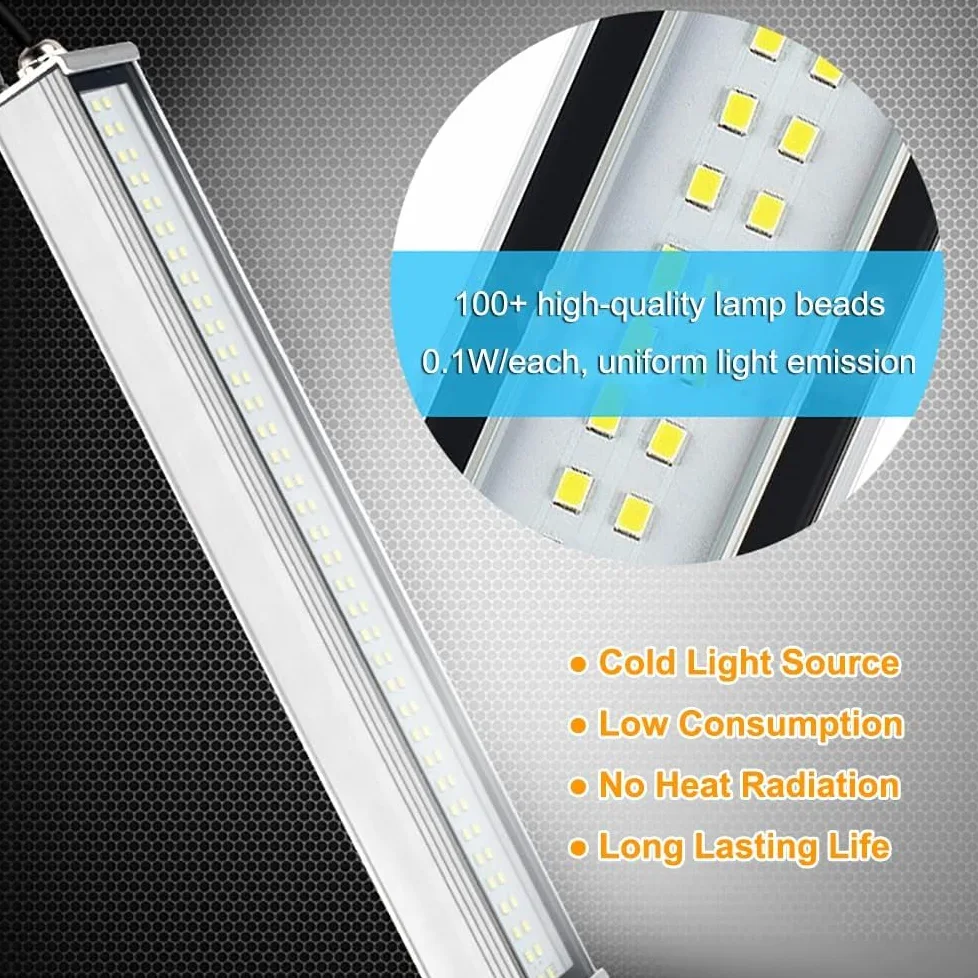 Tokarka Lampa Led Tube, Lampa Warsztatowa Cnc Ze Stopu Aluminium Ip66 Przeciwwybuchowa Lampa Oświetleniowa, Oświetlenie Przemysłowe Lampa Robocza Do Obrabiarki(Size:30W,Color:110~220V)