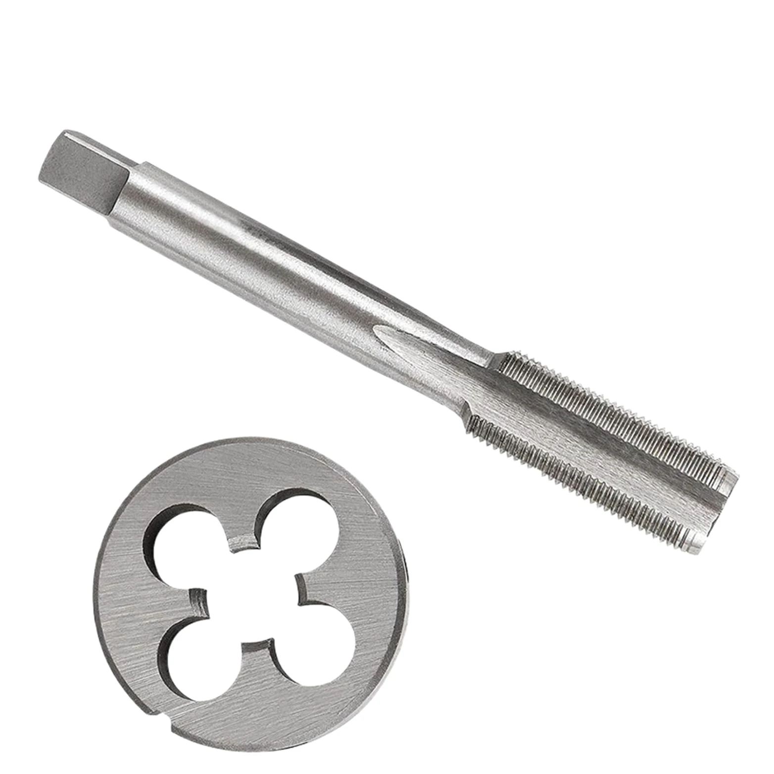 Drillforce 2 Szt. Zestaw Matryc Metrycznych HSS Prawy Gwint Maszynowy Śruba M3/M4/M5/M6/M7/M8/M10/M12/M14/M16/M18/M20/M22/M24 | M18x1.0