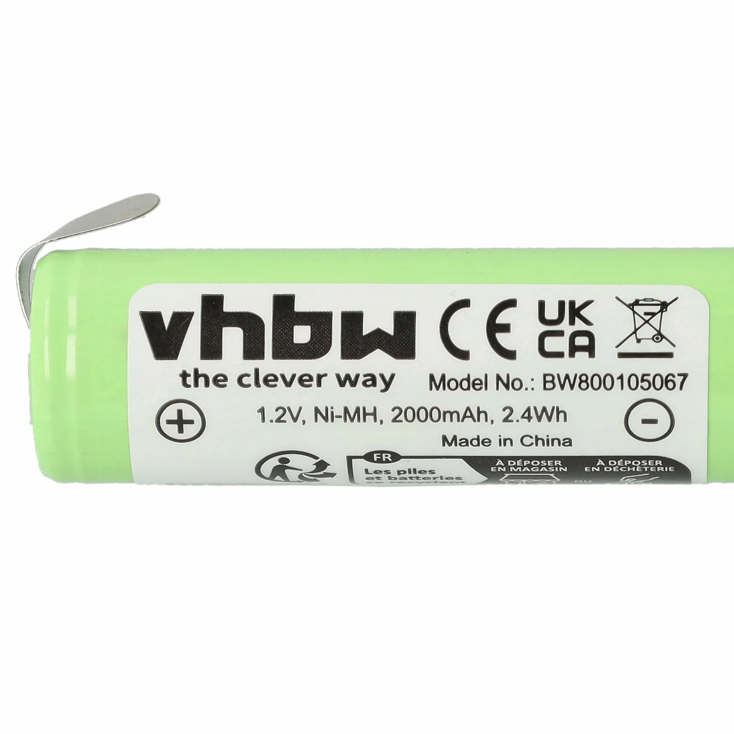vhbw Bateria zamienna do golarki Philips 138-10584, 422203613480 do maszynki do strzyżenia włosów (2000 mAh, 1,2 V, NiMH)