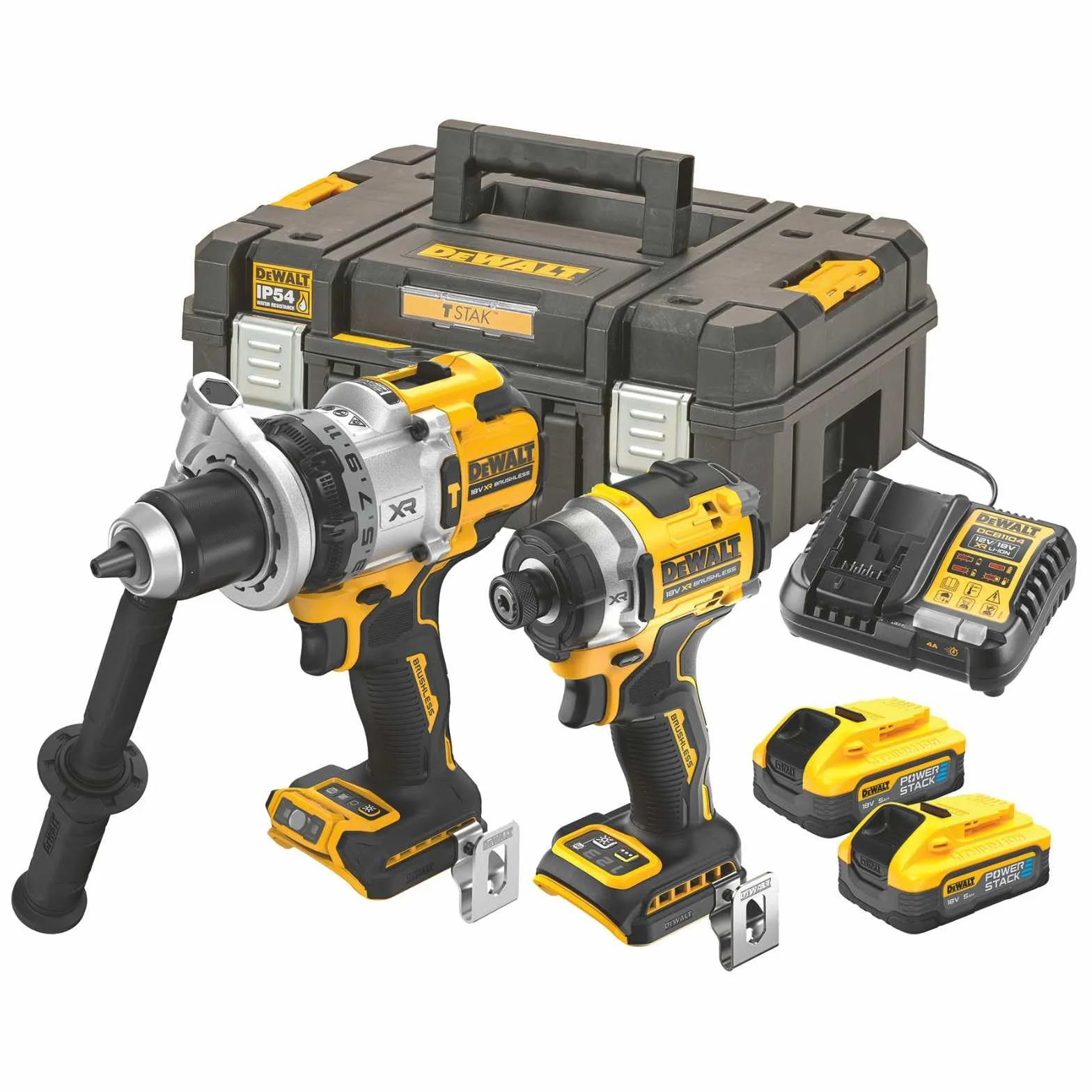 DeWALT Zestaw akumulatorowy DCK2200H2T 18V 5Ah wiertarko-wkrętarka i klucz udarowy 1/4"