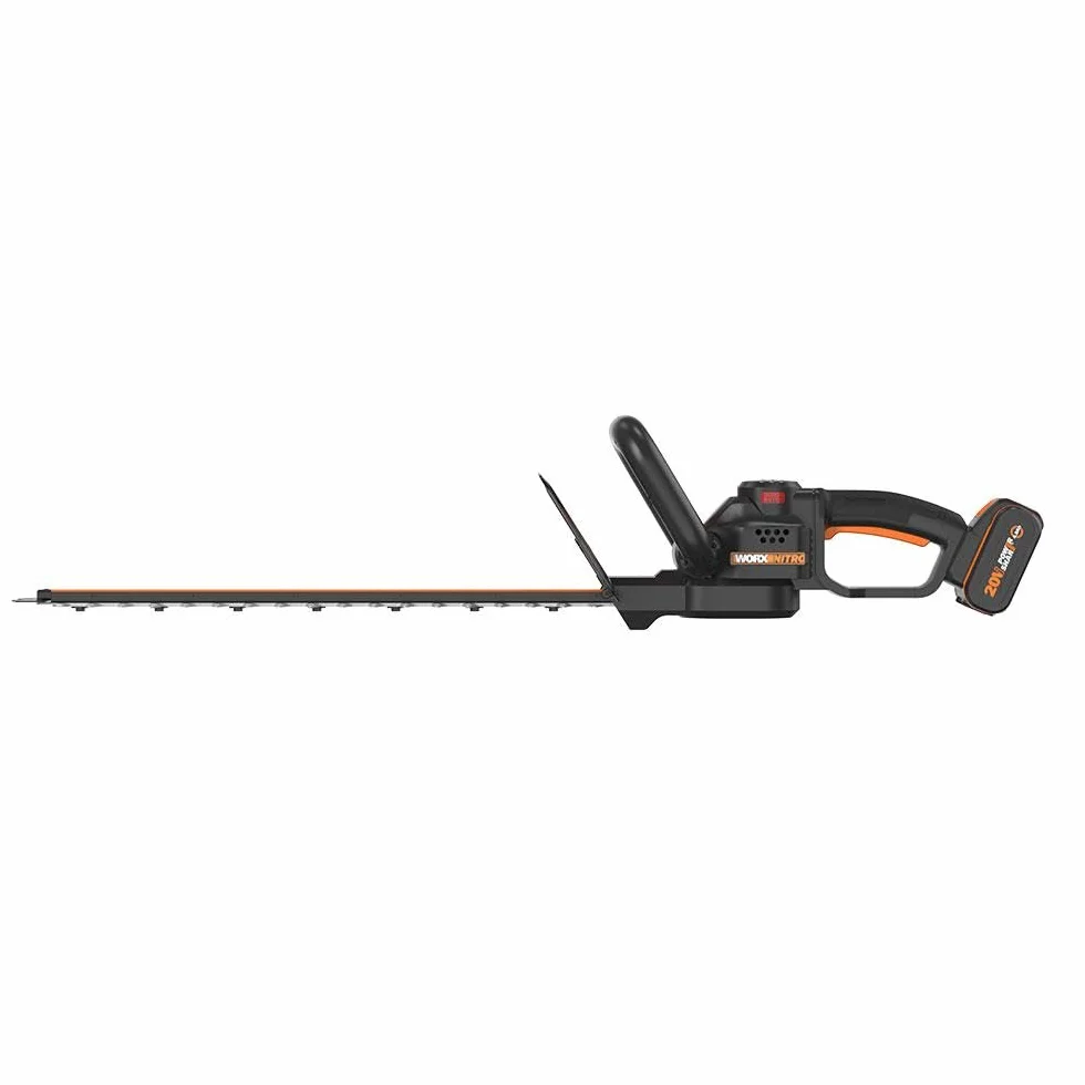 WORX Nitro - bezprzewodowy rozmiar 20V - 4Ah - ostrze 56 cm - Bj: 27 mm - WG263E (w zestawie z akumulatorem i ładowarką, bezszczotkowy silnik, ostrza podwójne)