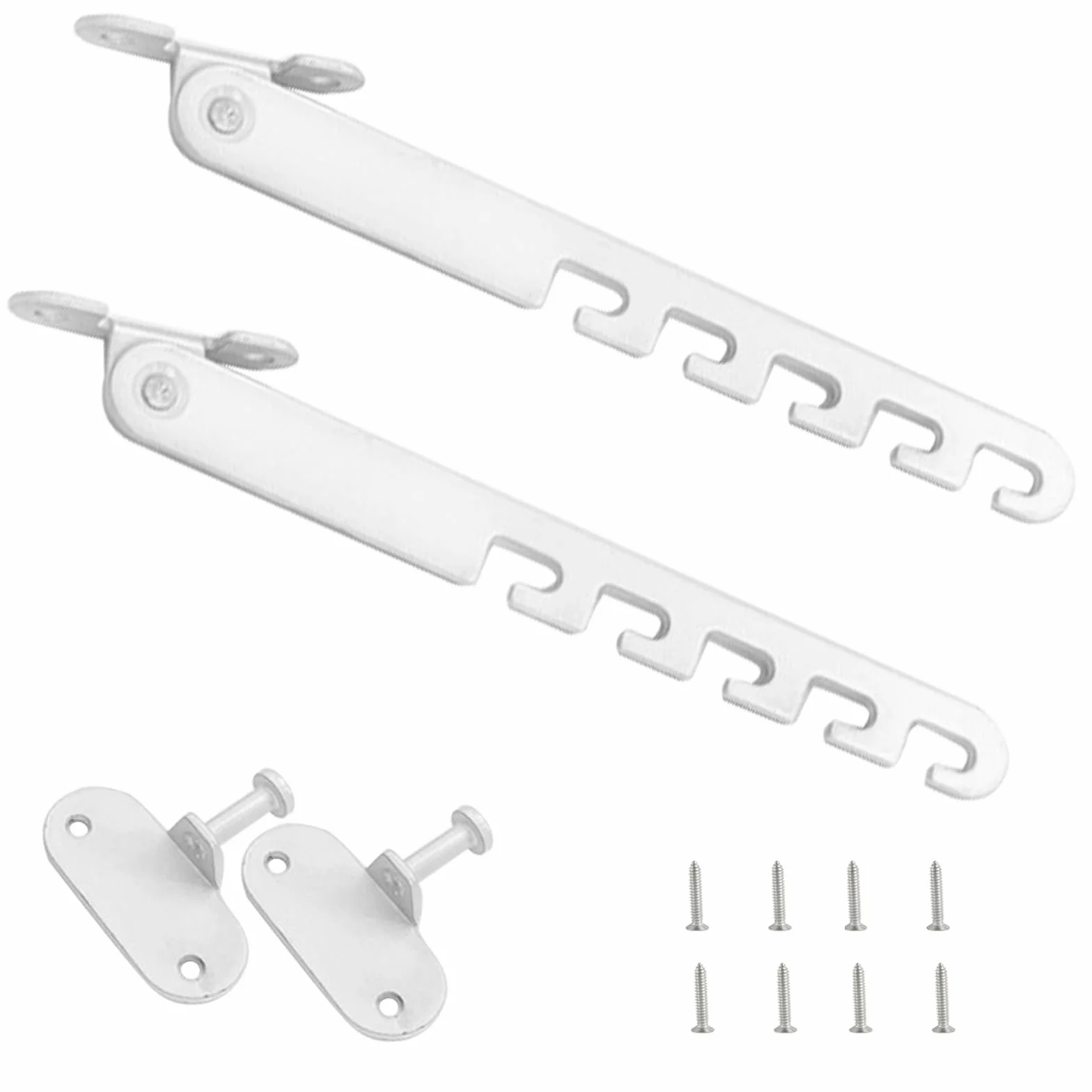 2 sztuki Regulowany uchwyt do okien skrzydłowych, zabezpieczenie do okien, regulator przechyłu dla okien, zabezpieczenie dla dzieci do okien i drzwi z aluminium, drewna, metalu (Biały)