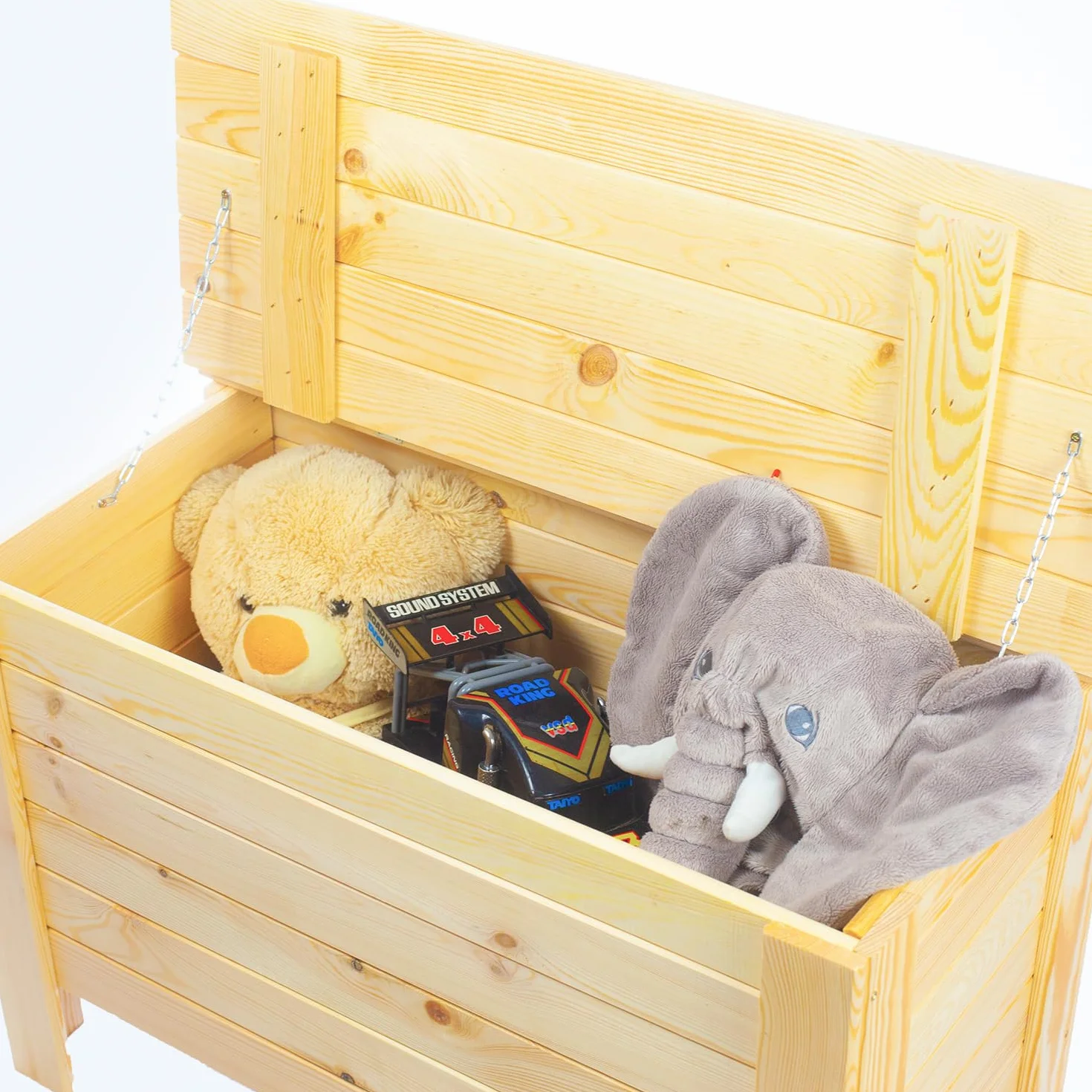 Skrzynia Ogrodowa 80x52x40 cm Lite Sosnowe Drzewo Wodoodporna Przechowywanie Narzędzi