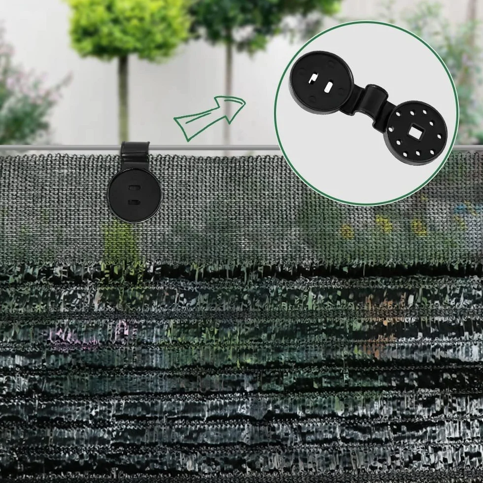 Klipsy mocujące do siatki ogrodowej plastikowej tkaniny ochronnej z oczkiem 50 szt.