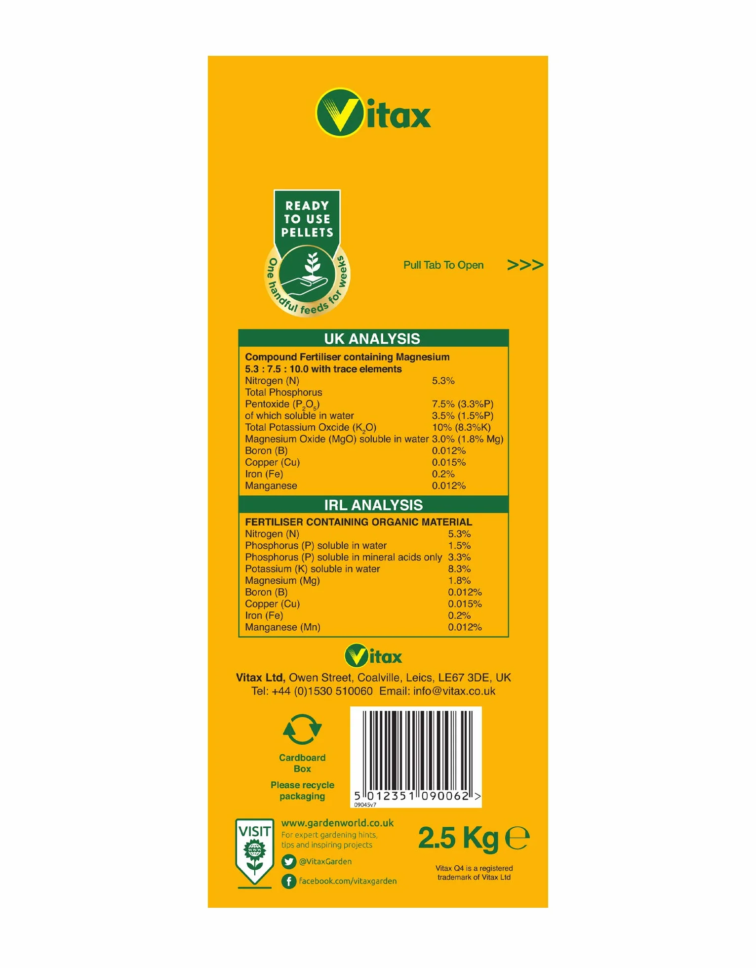 Vitax Q4 uniwersalny nawóz roślinny 2,5 kg