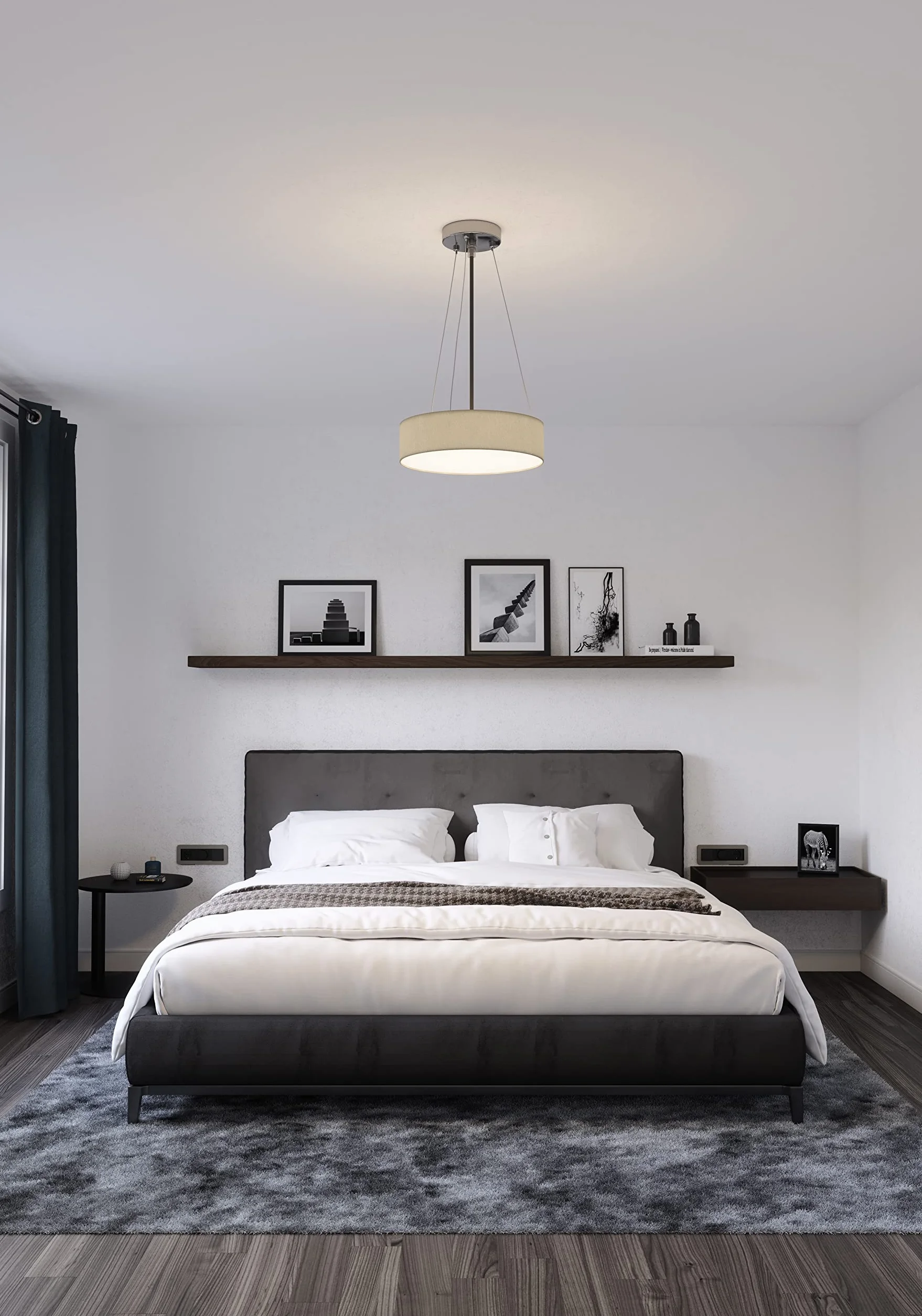 Smartwares Ceiling Dreams Natural lniana lampa sufitowa 40 cm, 3 x wbudowane oprawki E14, do żarówek do 40 W (nie wchodzą w zakres dostawy)